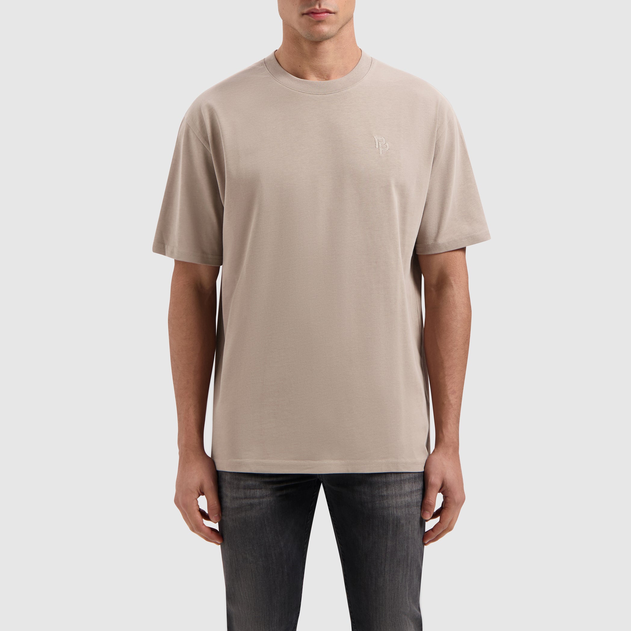 Essential Initials T-shirt | Taupe