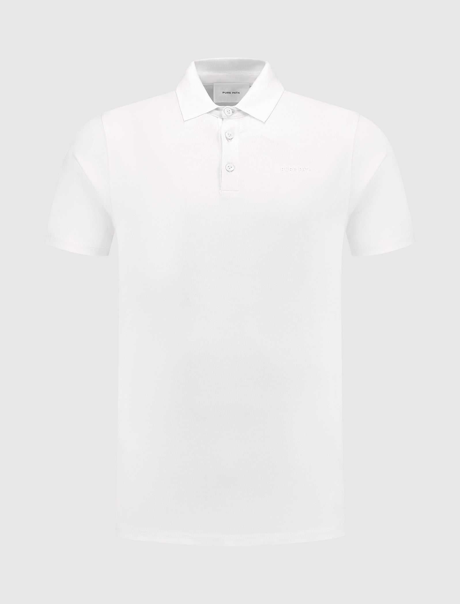 Essential Wordmark Polo | White