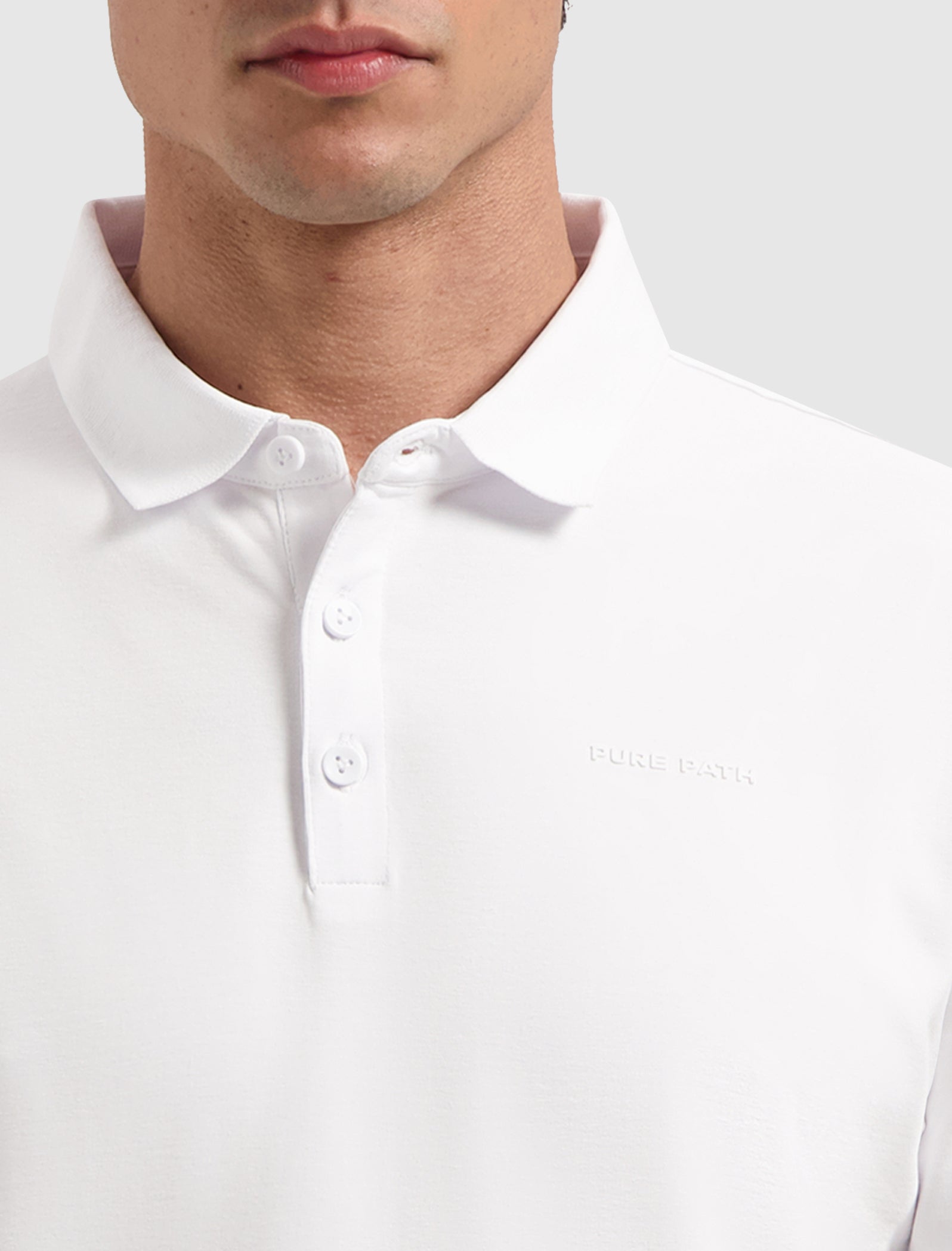 Essential Wordmark Polo | White