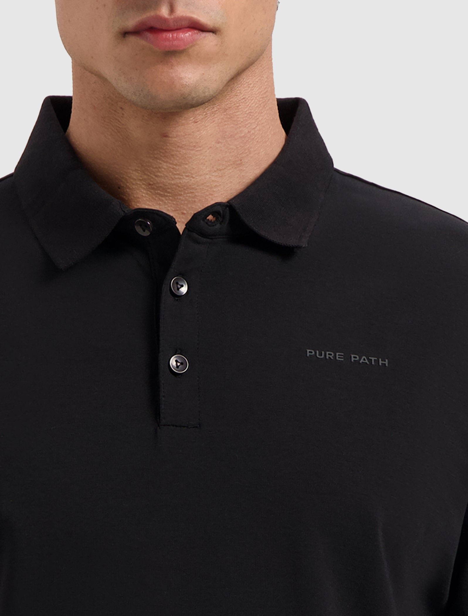 Essential Wordmark Polo | Black