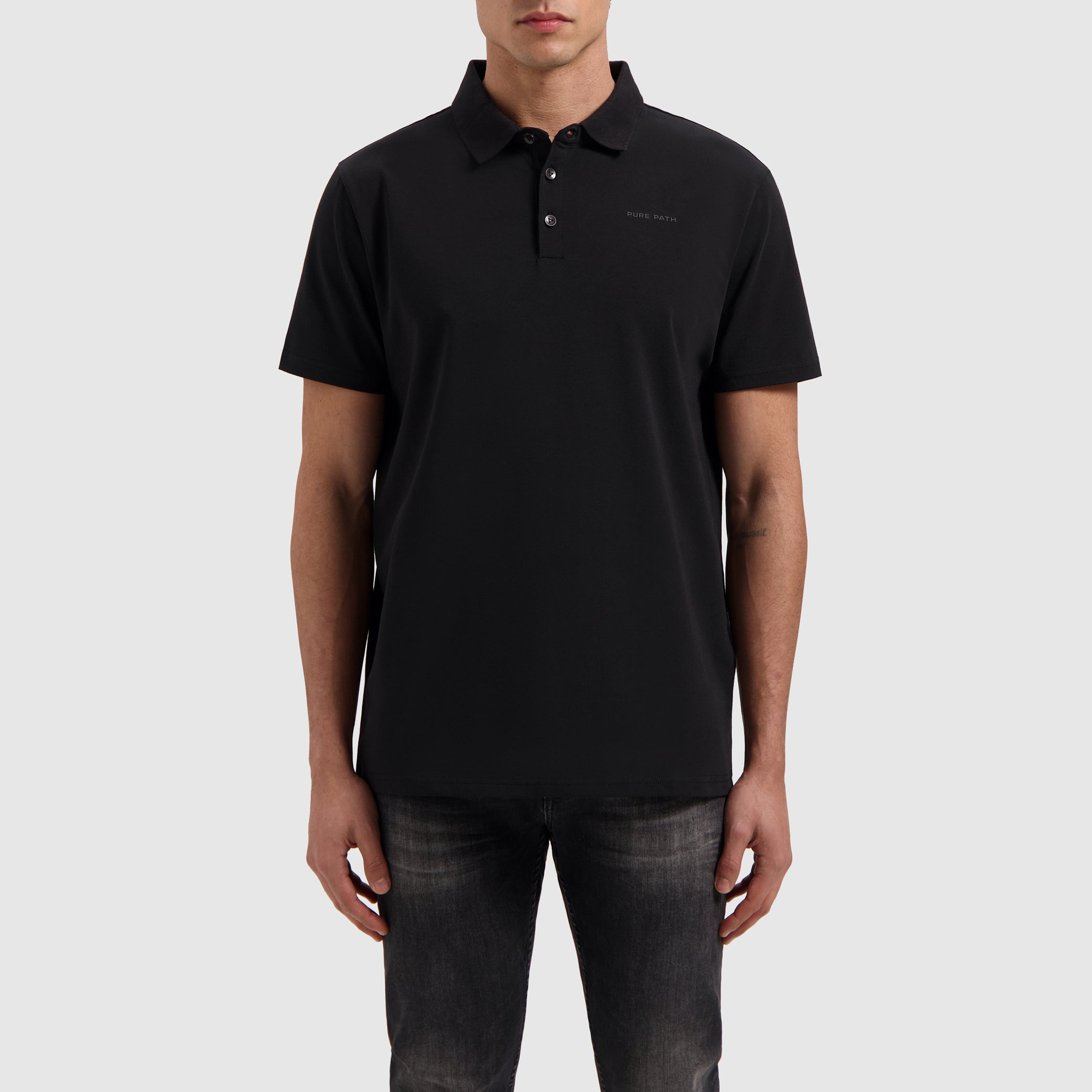 Essential Wordmark Polo | Black