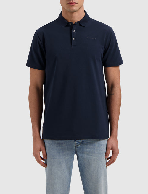 Essential Wordmark Polo | Navy