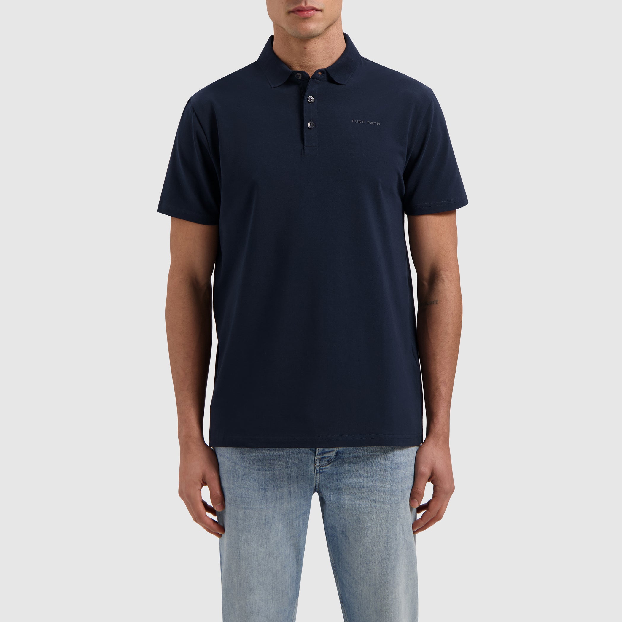 Essential Wordmark Polo | Navy