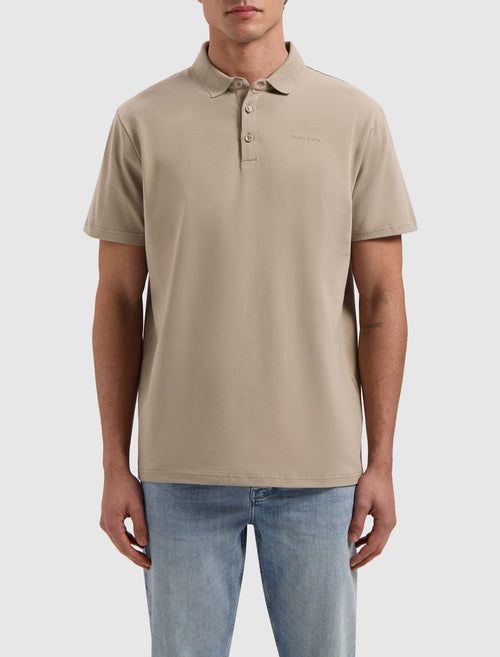 Essential Wordmark Polo | Taupe