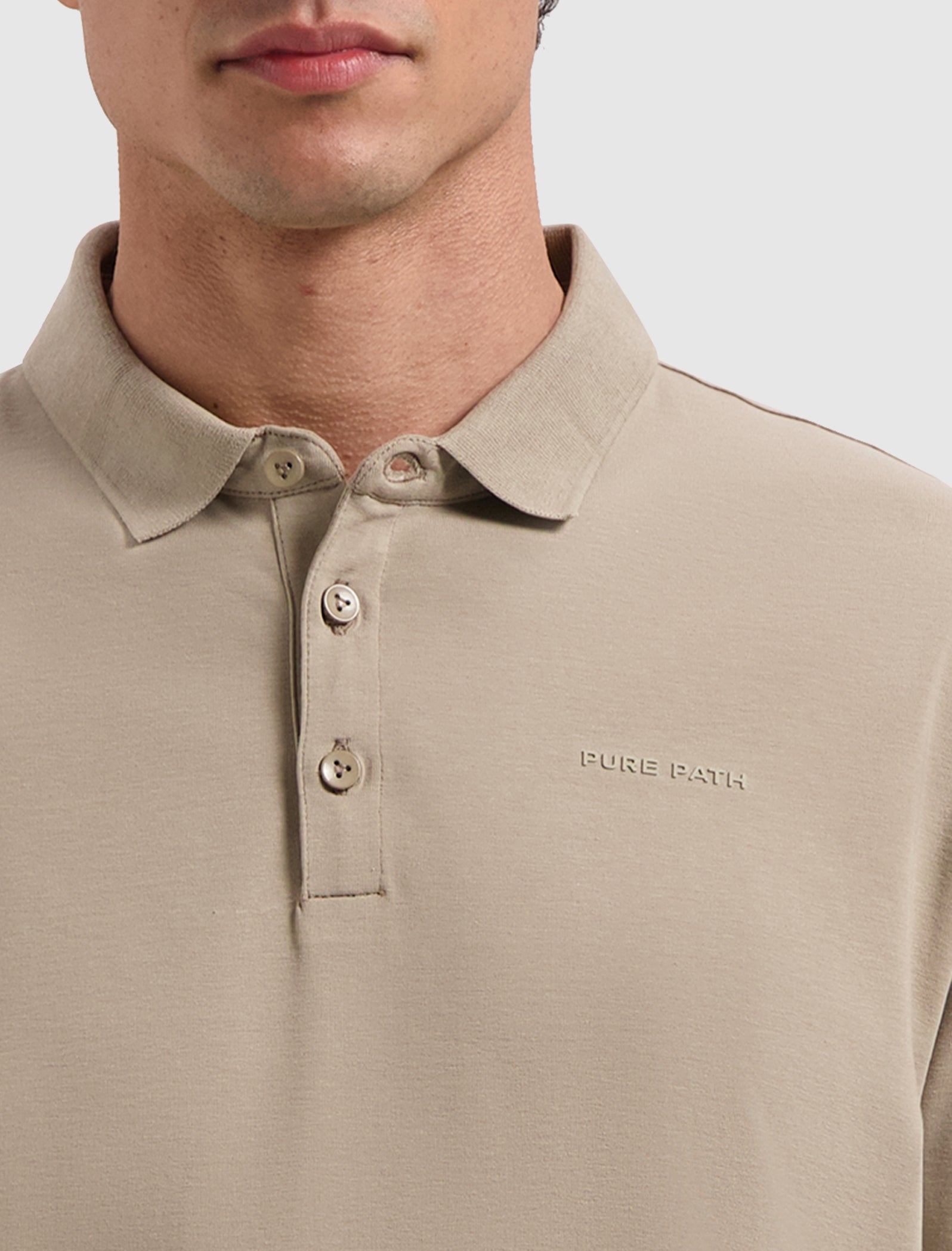 Essential Wordmark Polo | Taupe