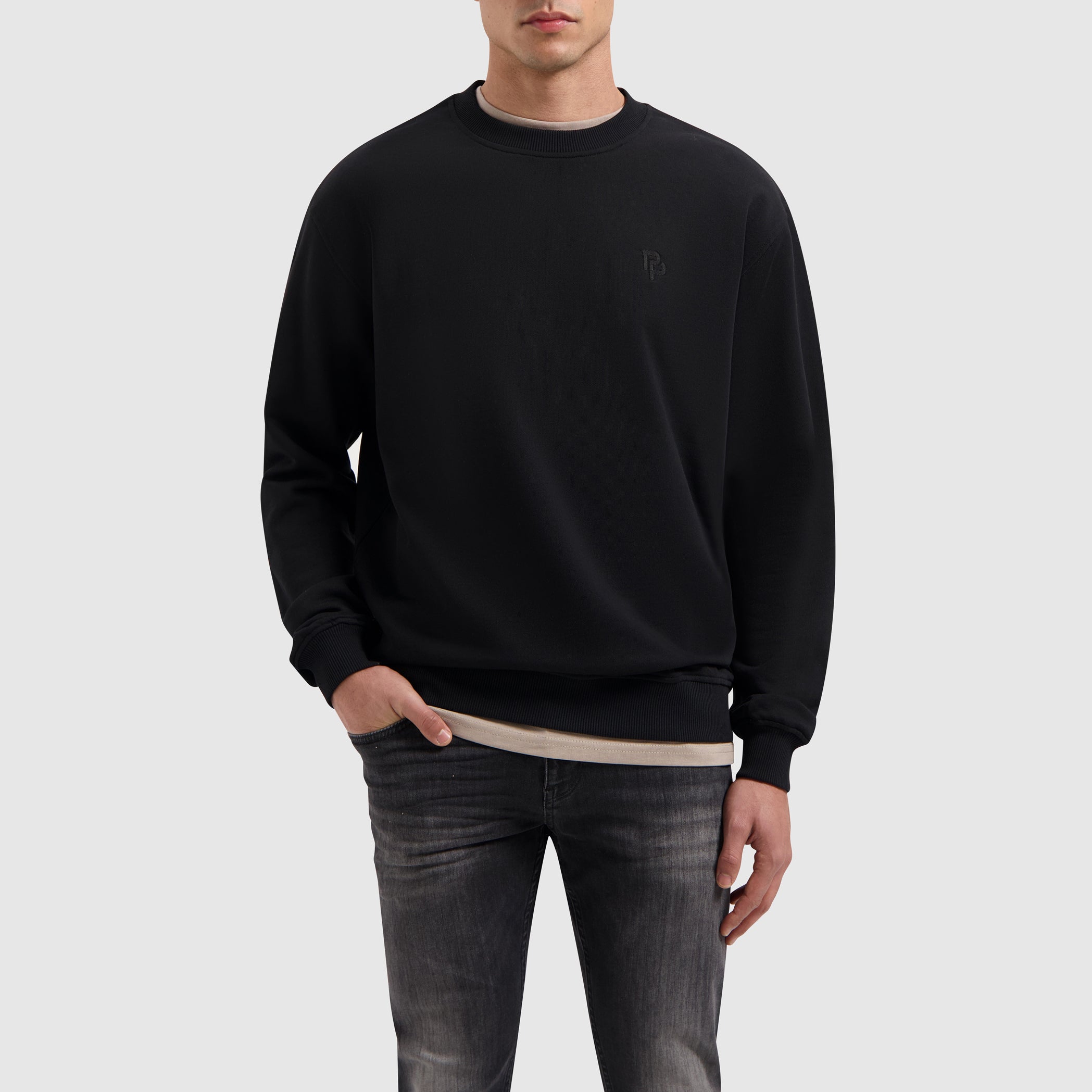 Essential Initials Sweater | Black