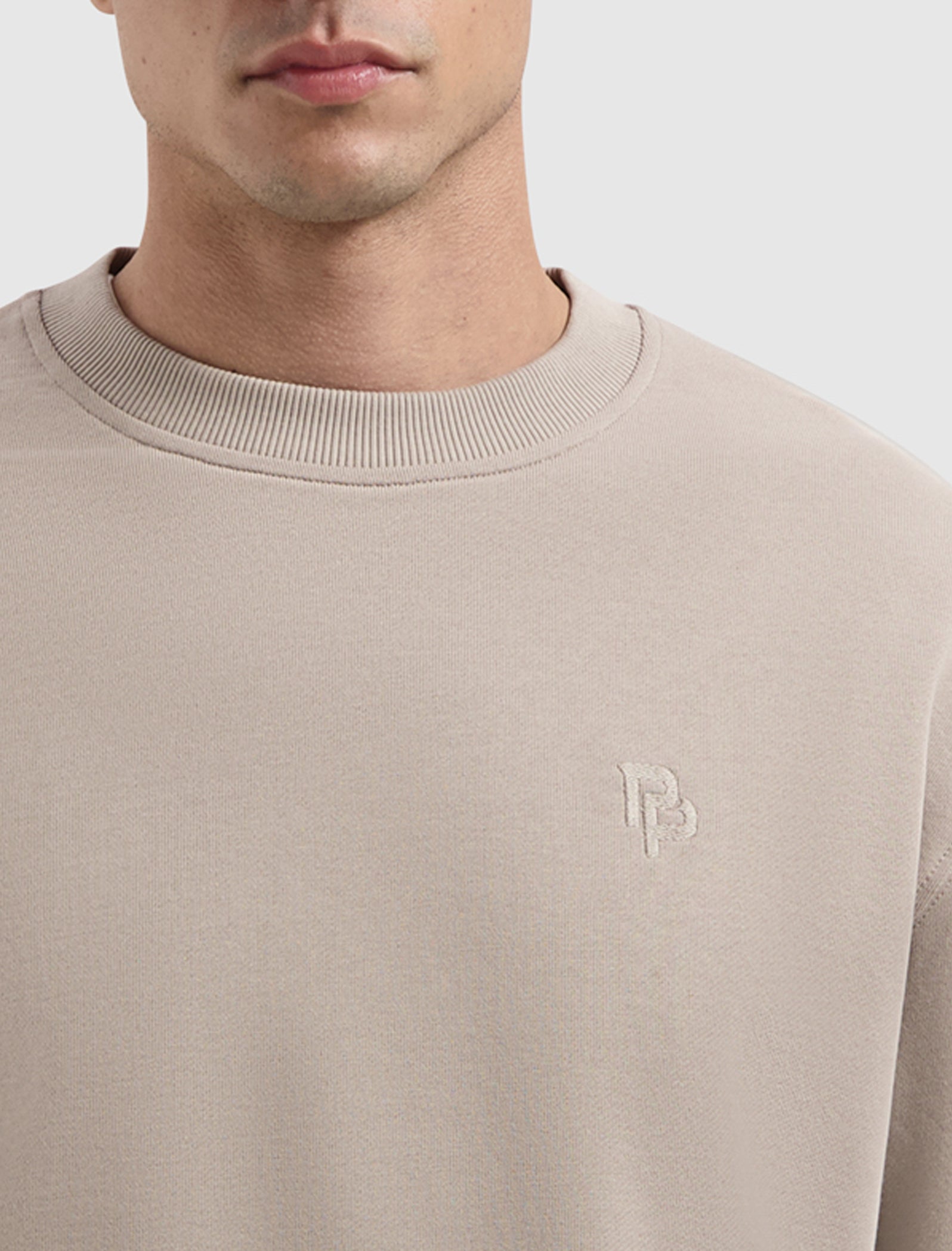 Essential Initials Sweater | Taupe