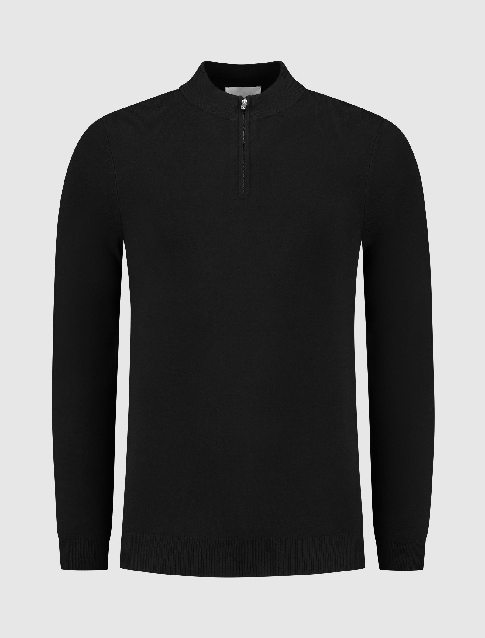 Essential Knitwear Halfzip Sweater | Black