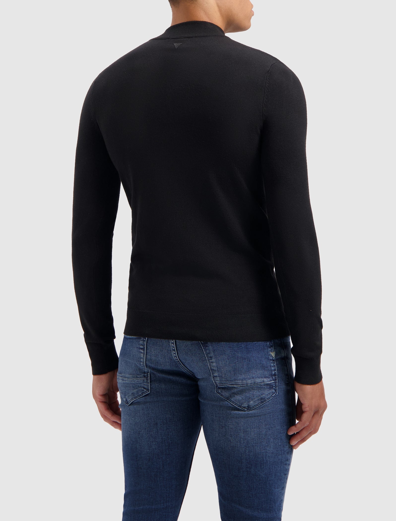 Essential Knitwear Halfzip Sweater | Black