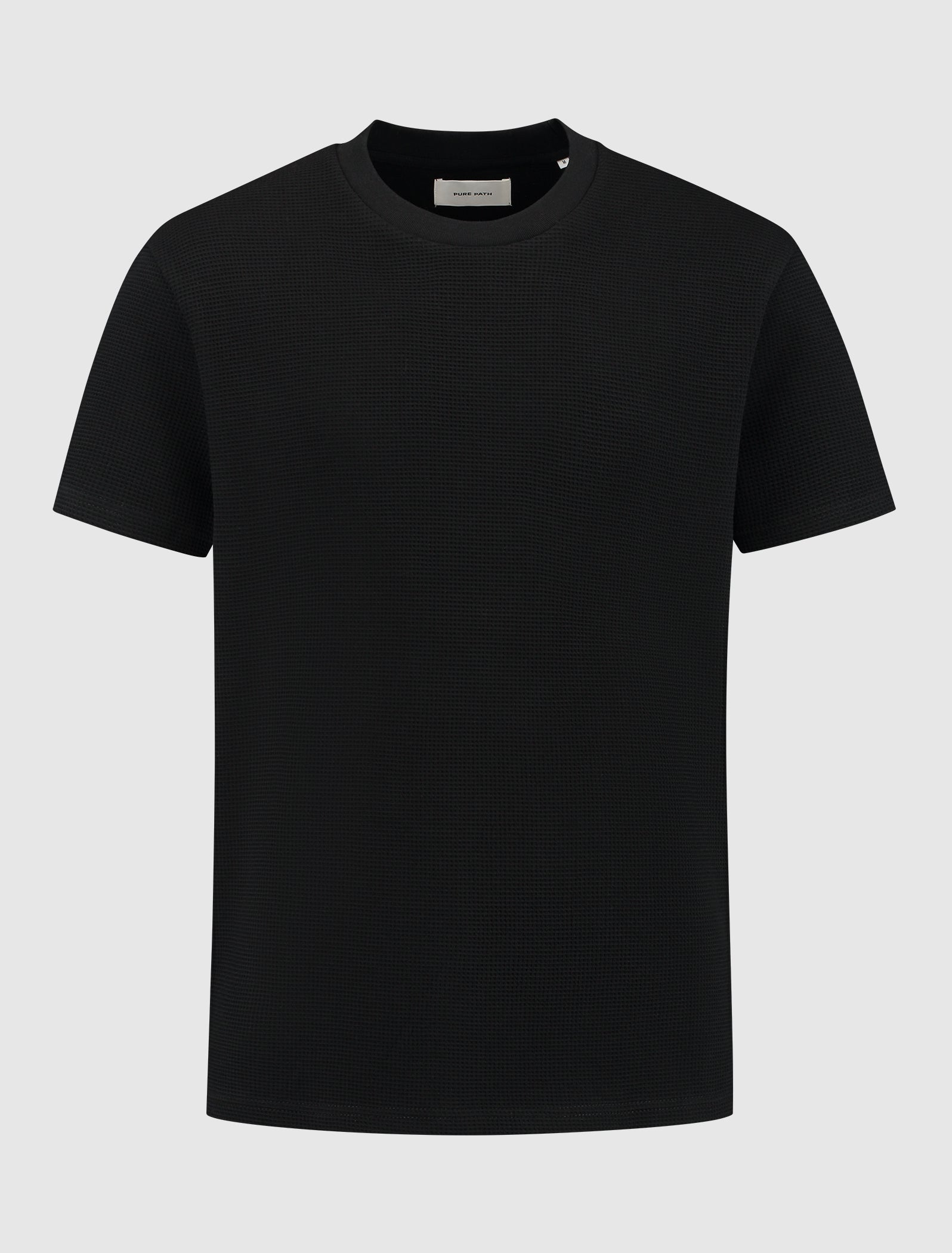 Waffle Structure T-shirt | Black
