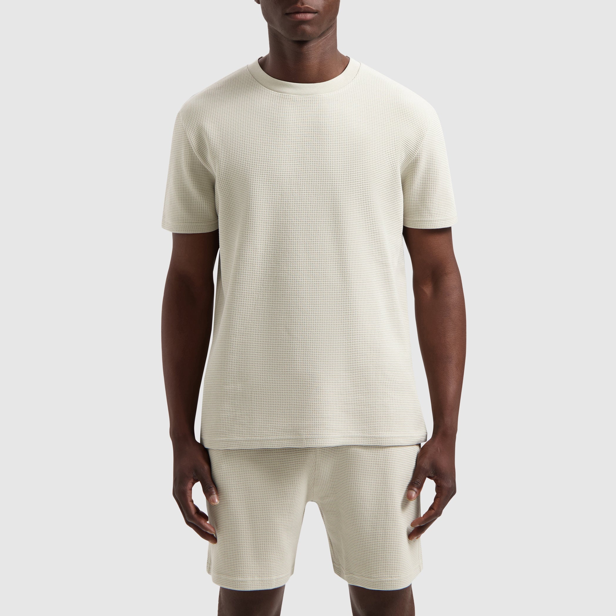 Waffle Structure T-shirt | Sand