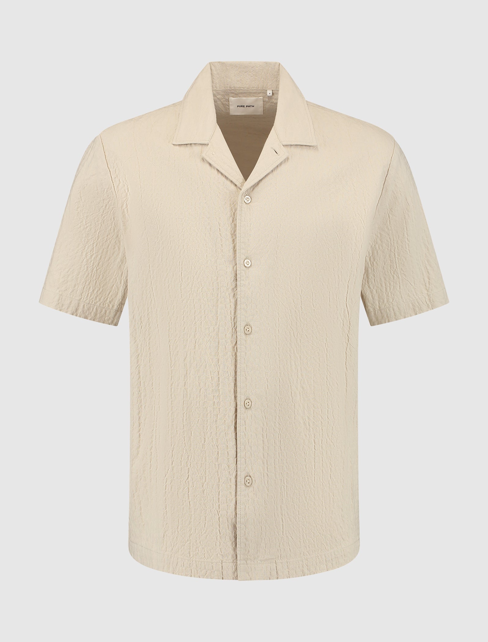 Wrinkled Short Sleeve Shirt | Sand