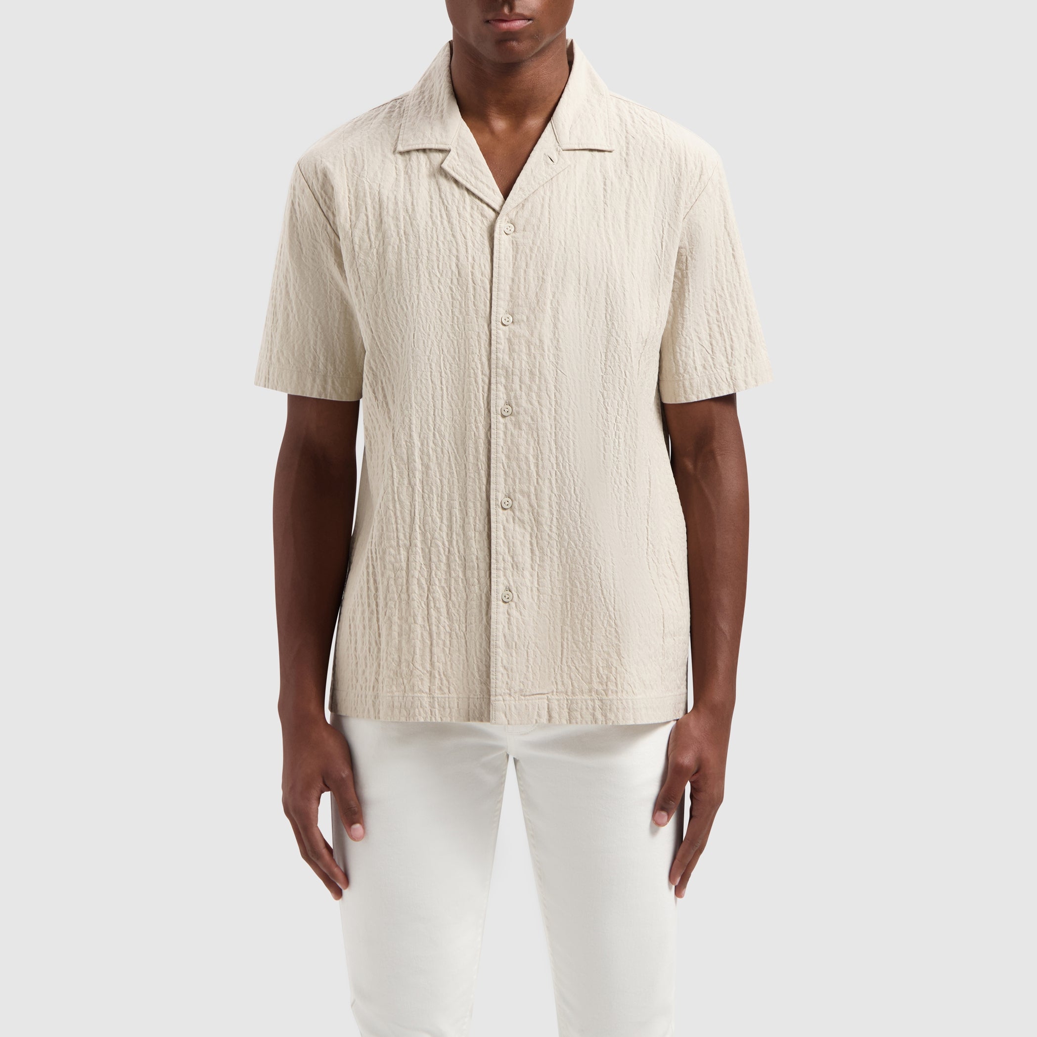 Wrinkled Short Sleeve Shirt | Sand