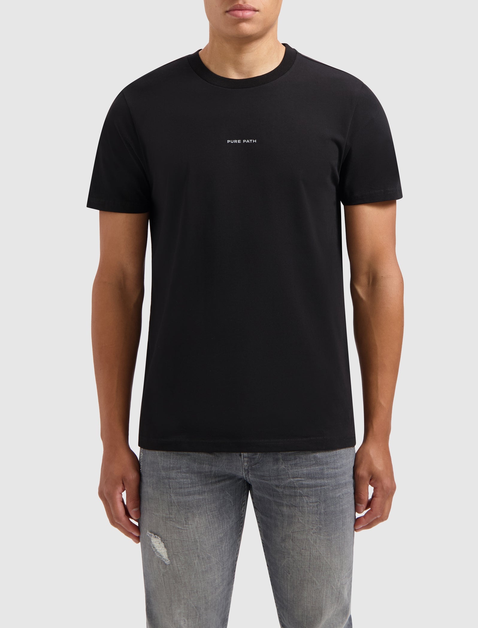 Liquid Metal Logo T-shirt | Black