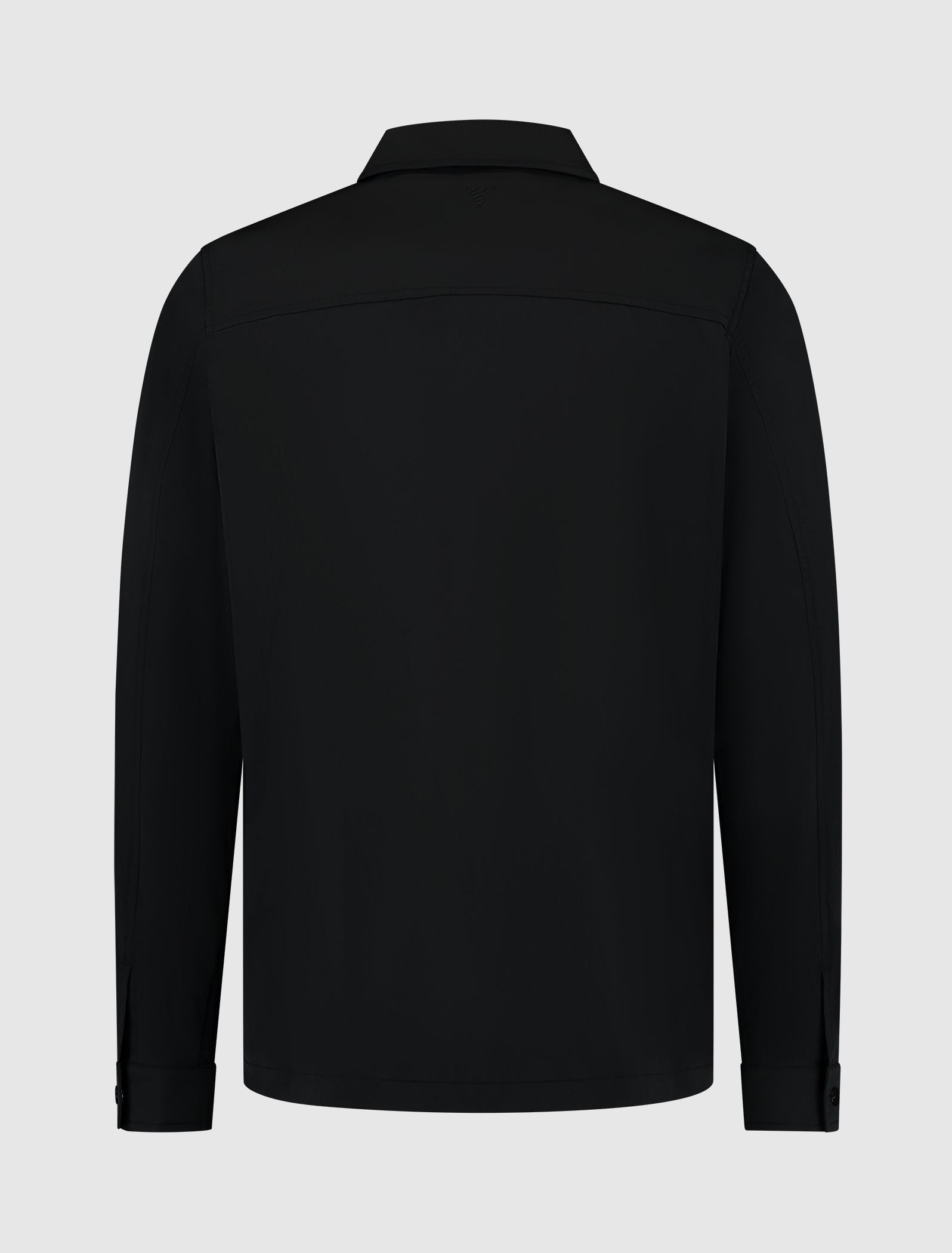 Crêpe Stretch Overshirt | Black