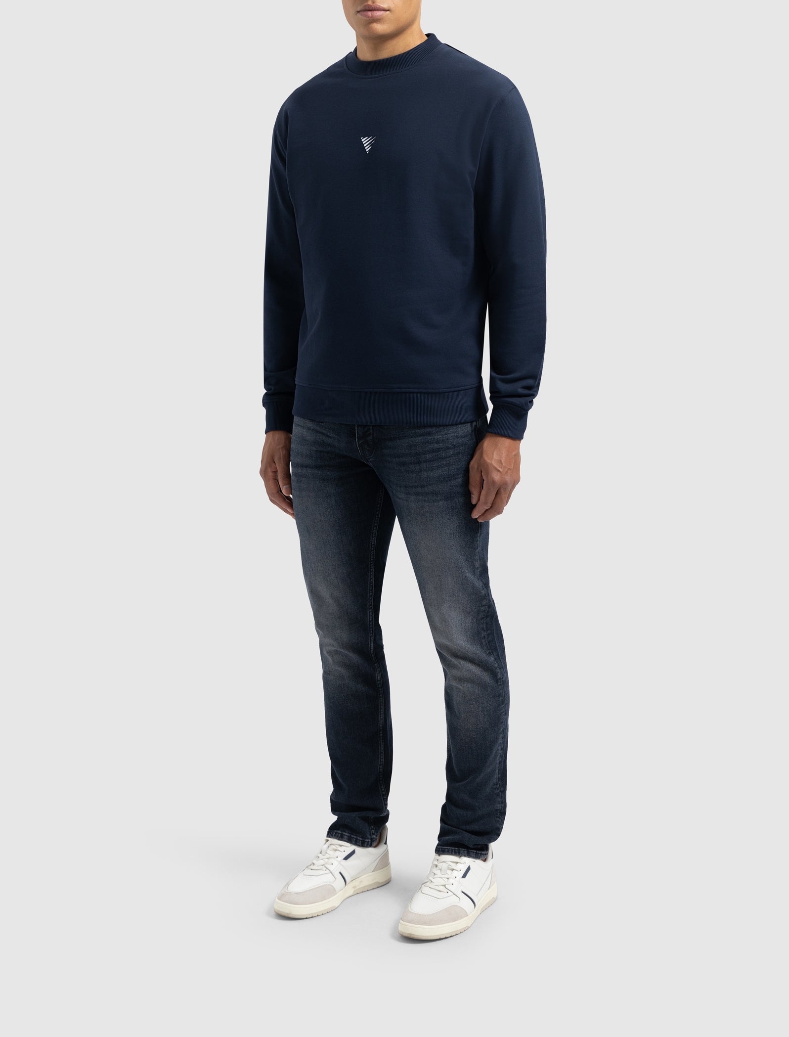 Blurred Wordmark Sweater | Navy