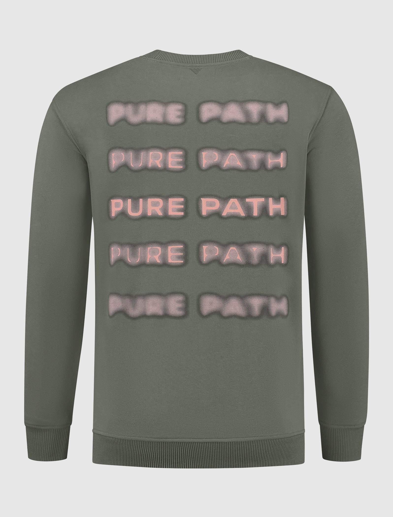 Blurred Wordmark Sweater | Army Green