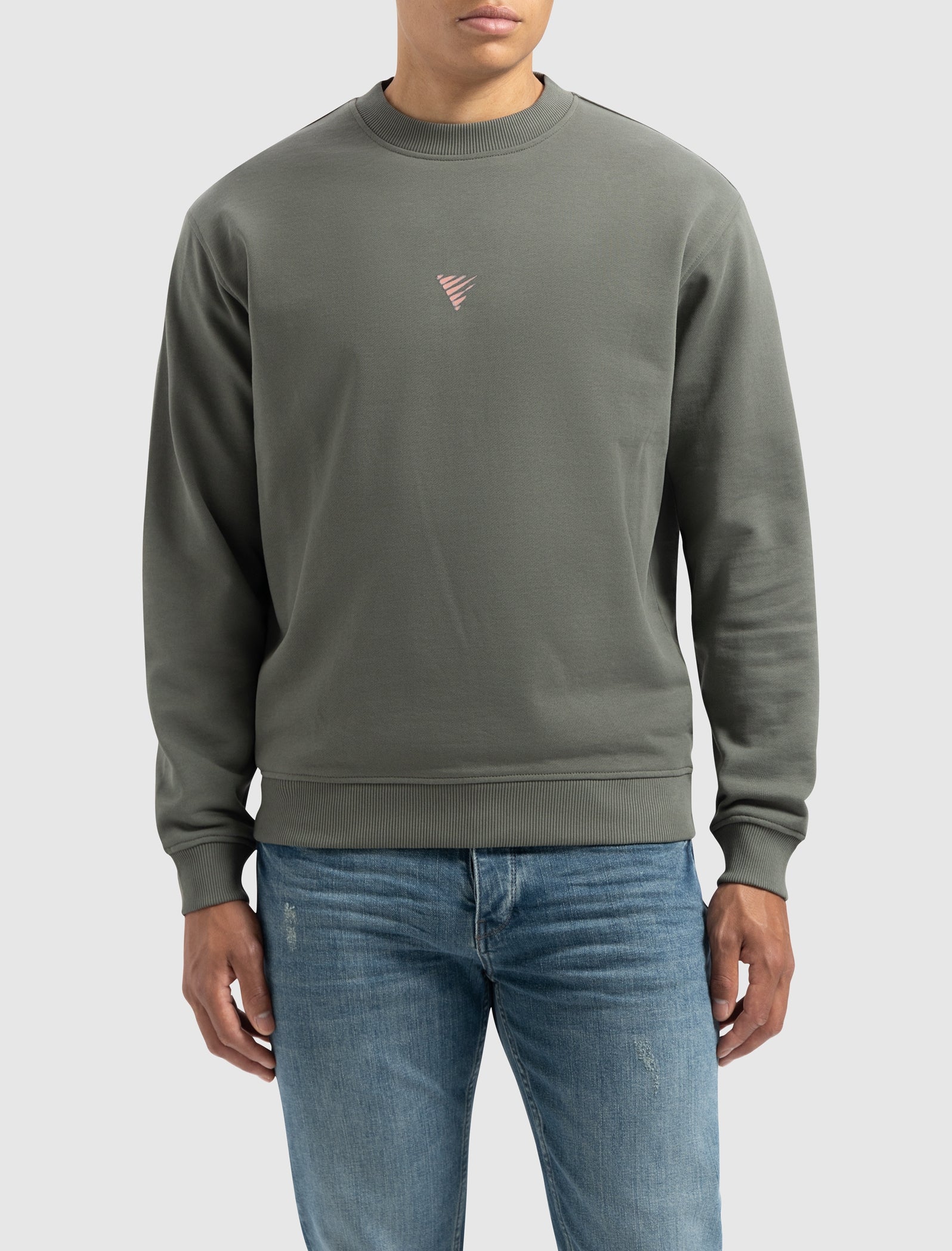 Blurred Wordmark Sweater | Army Green