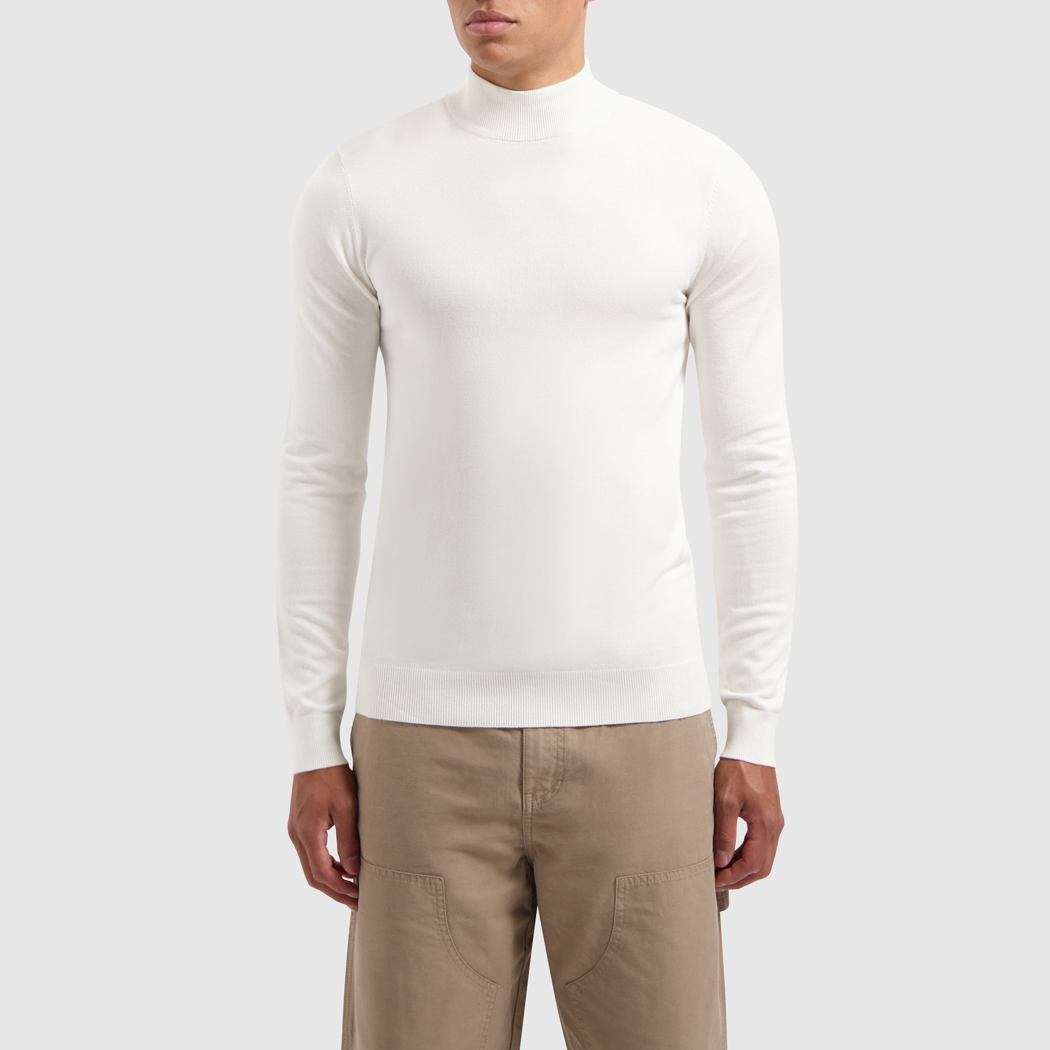 Essential Knitwear Mockneck Sweater | Off White