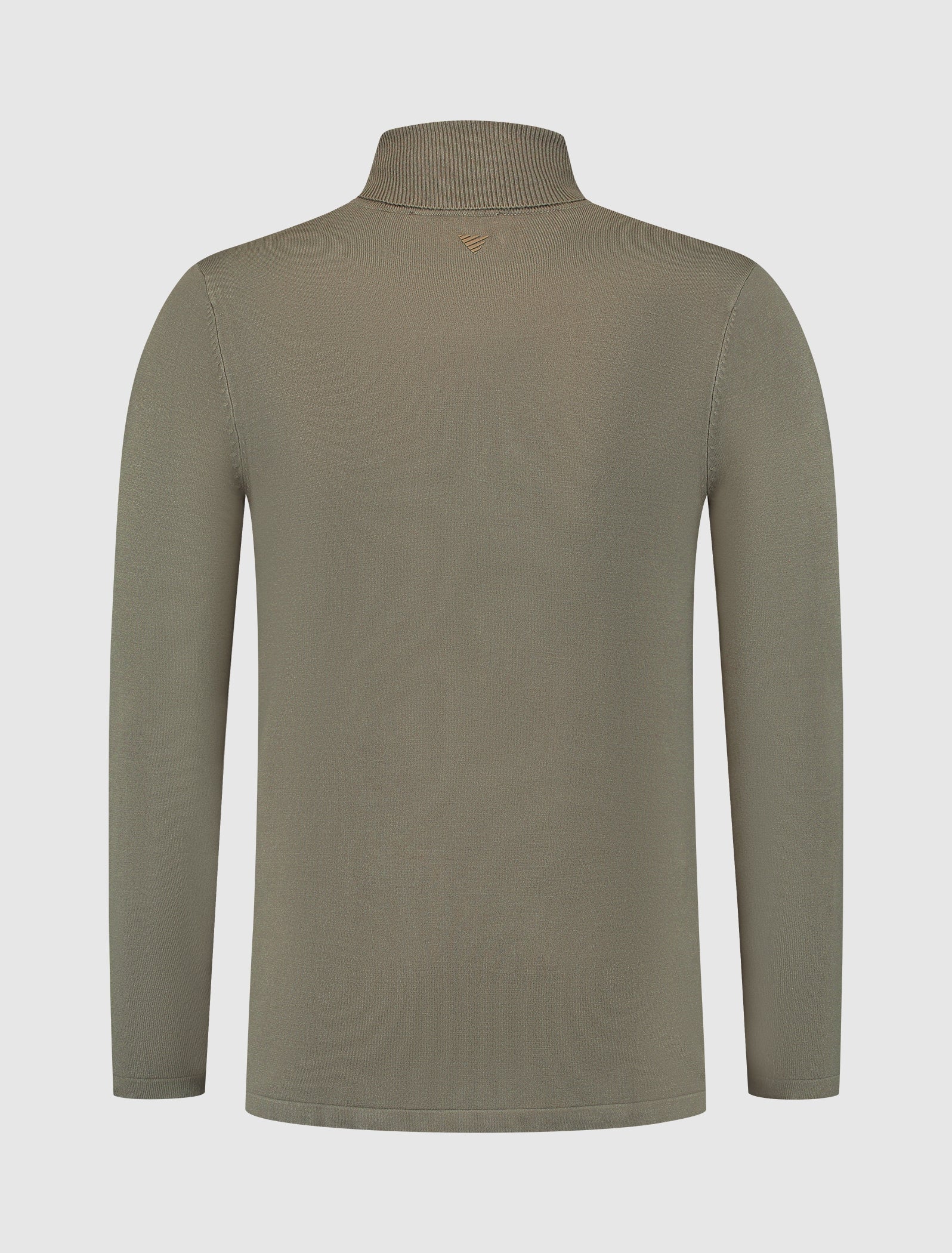 Essential Knitwear Turtleneck Sweater Army Green Pure Path