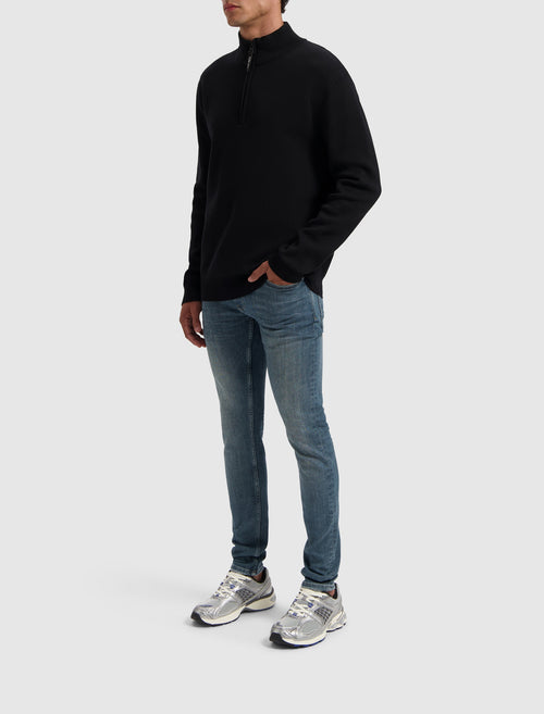 Oversized Halfzip Knitwear | Black