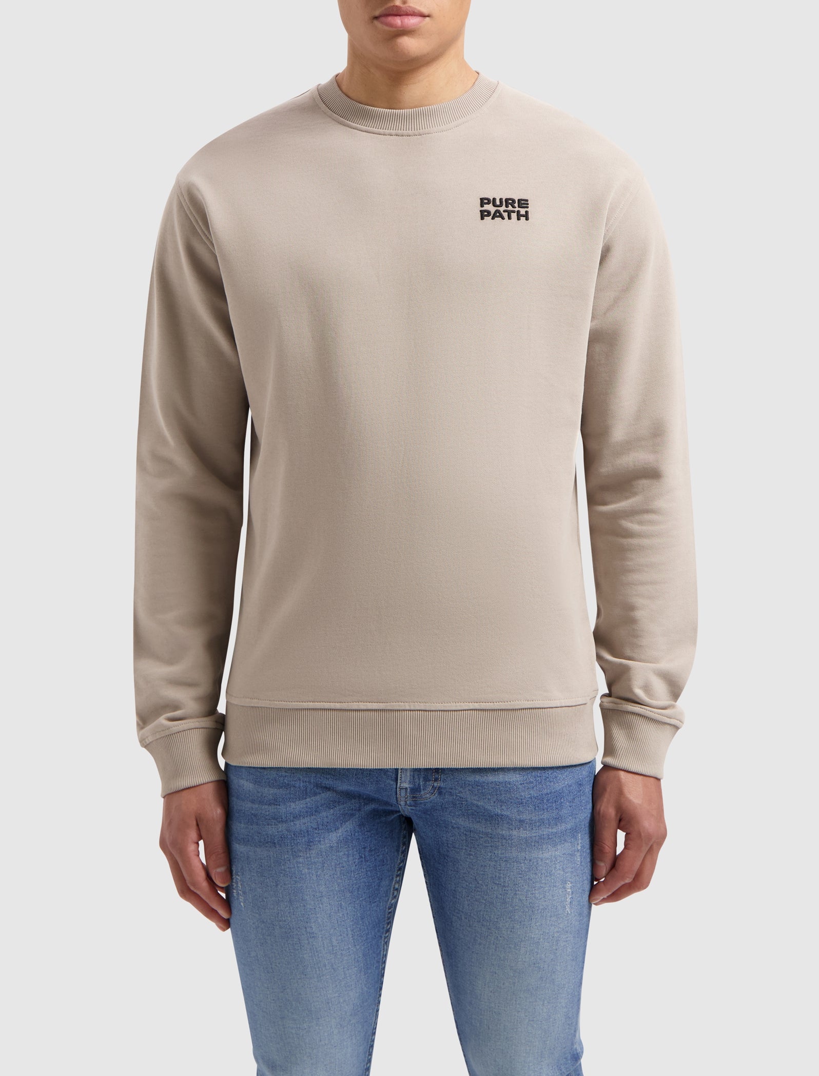 Embroidery Logo Sweater | Taupe