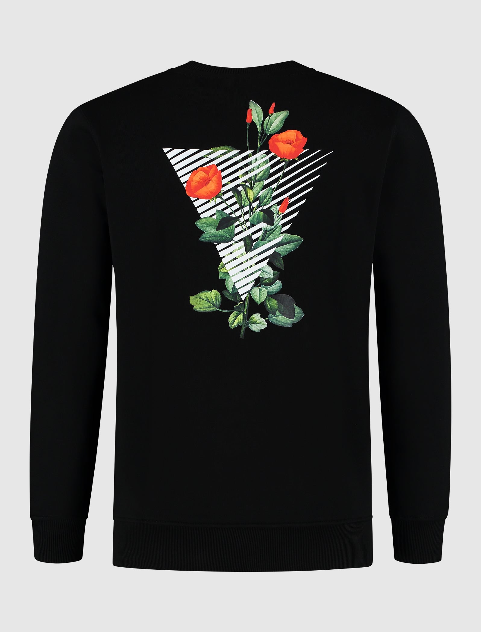 Triangle Rose Branch Sweater Black Pure Path