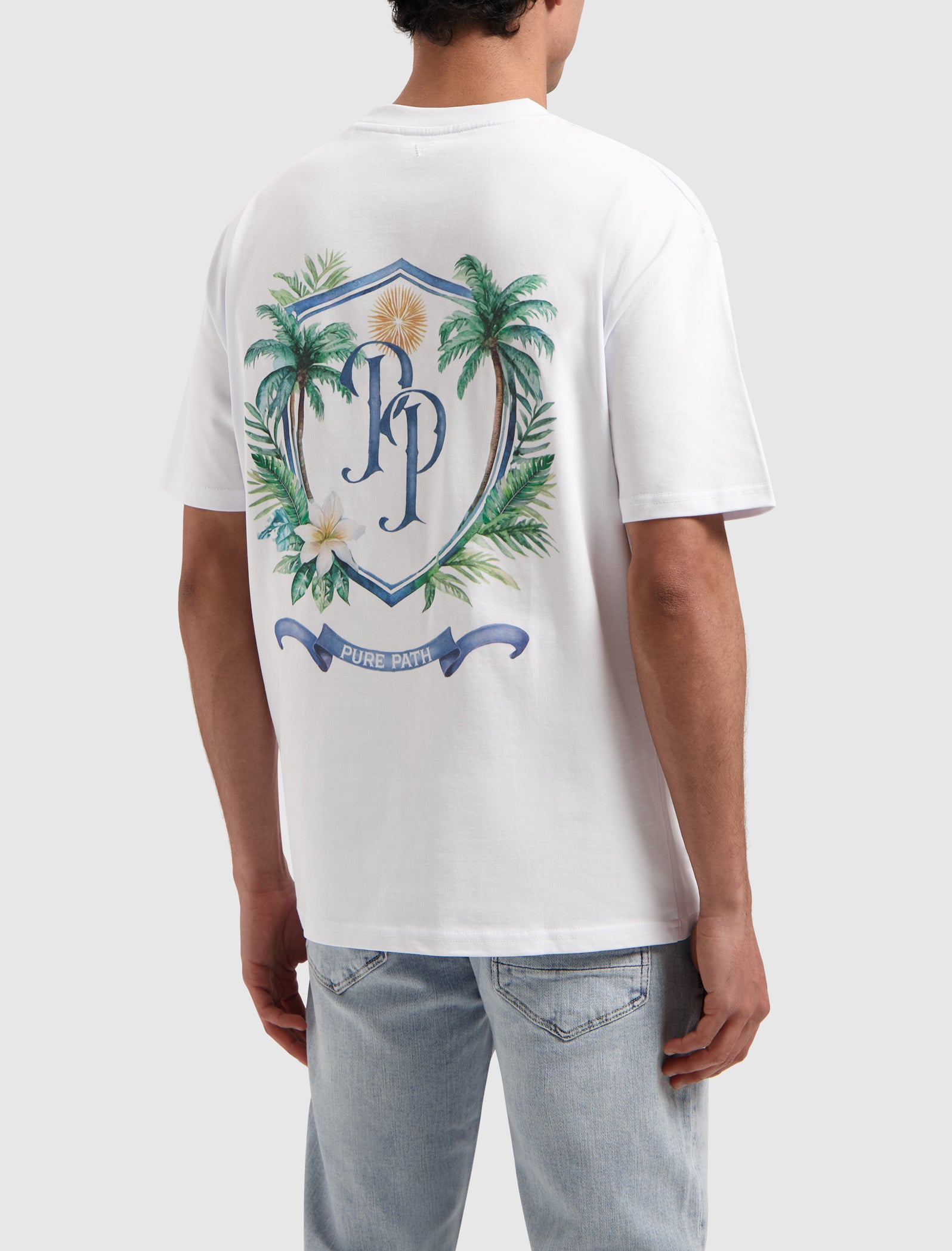 Tropical Crest T-shirt | White