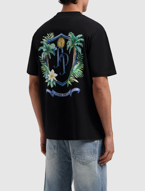 Tropical Crest T-shirt | Black