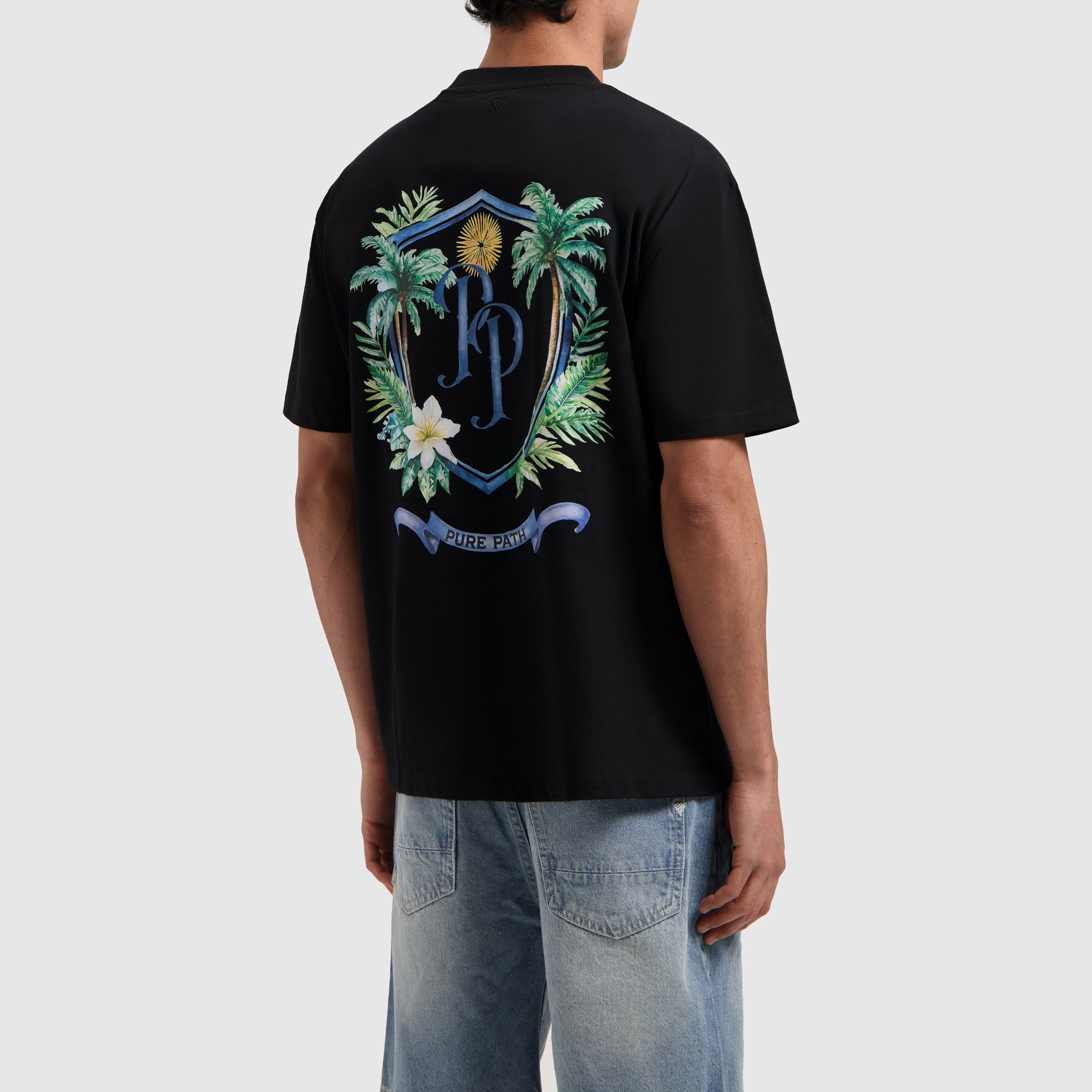 Tropical Crest T-shirt | Black