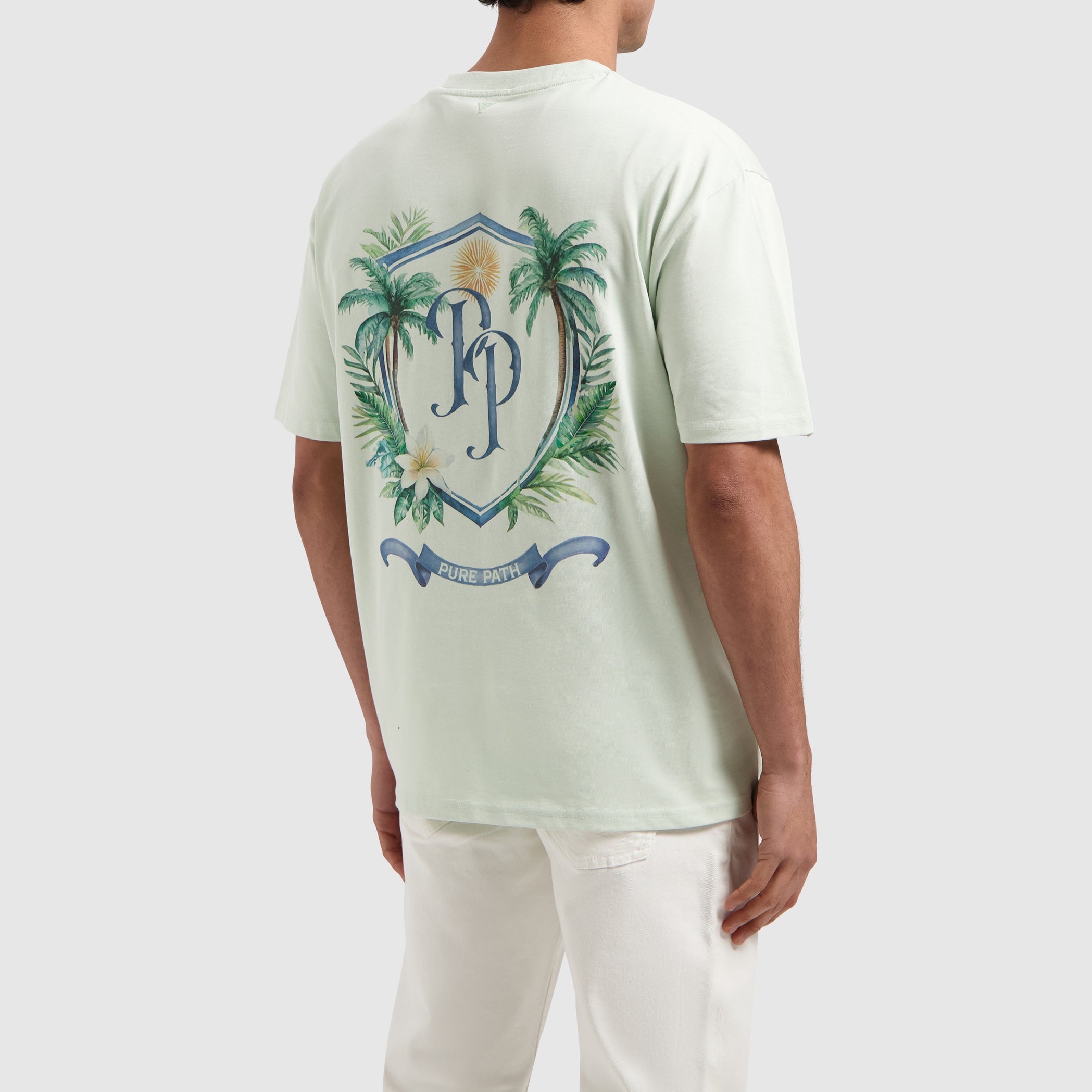 Tropical Crest T-shirt | Light Green