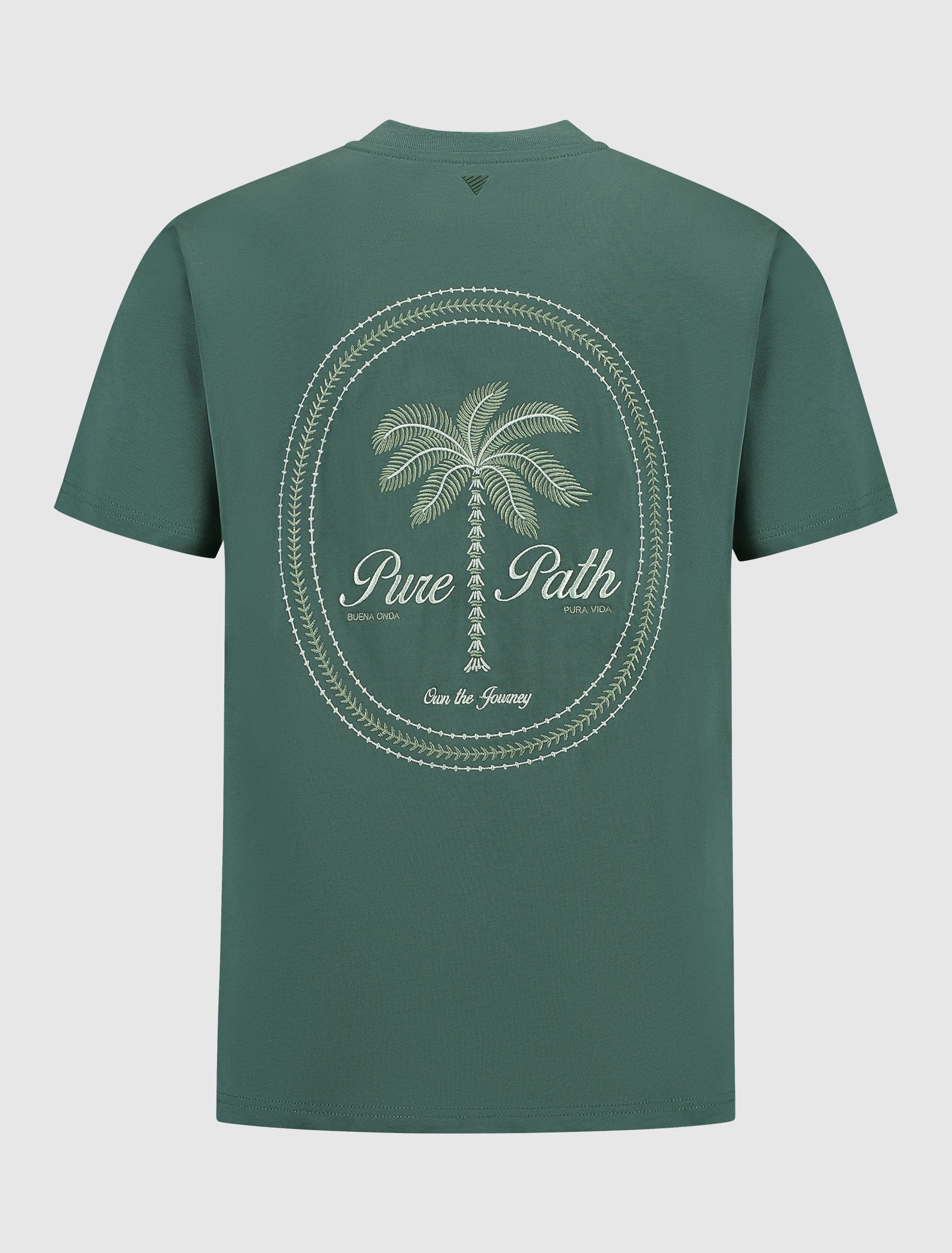 Stitched Paradise T-shirt | Faded Green