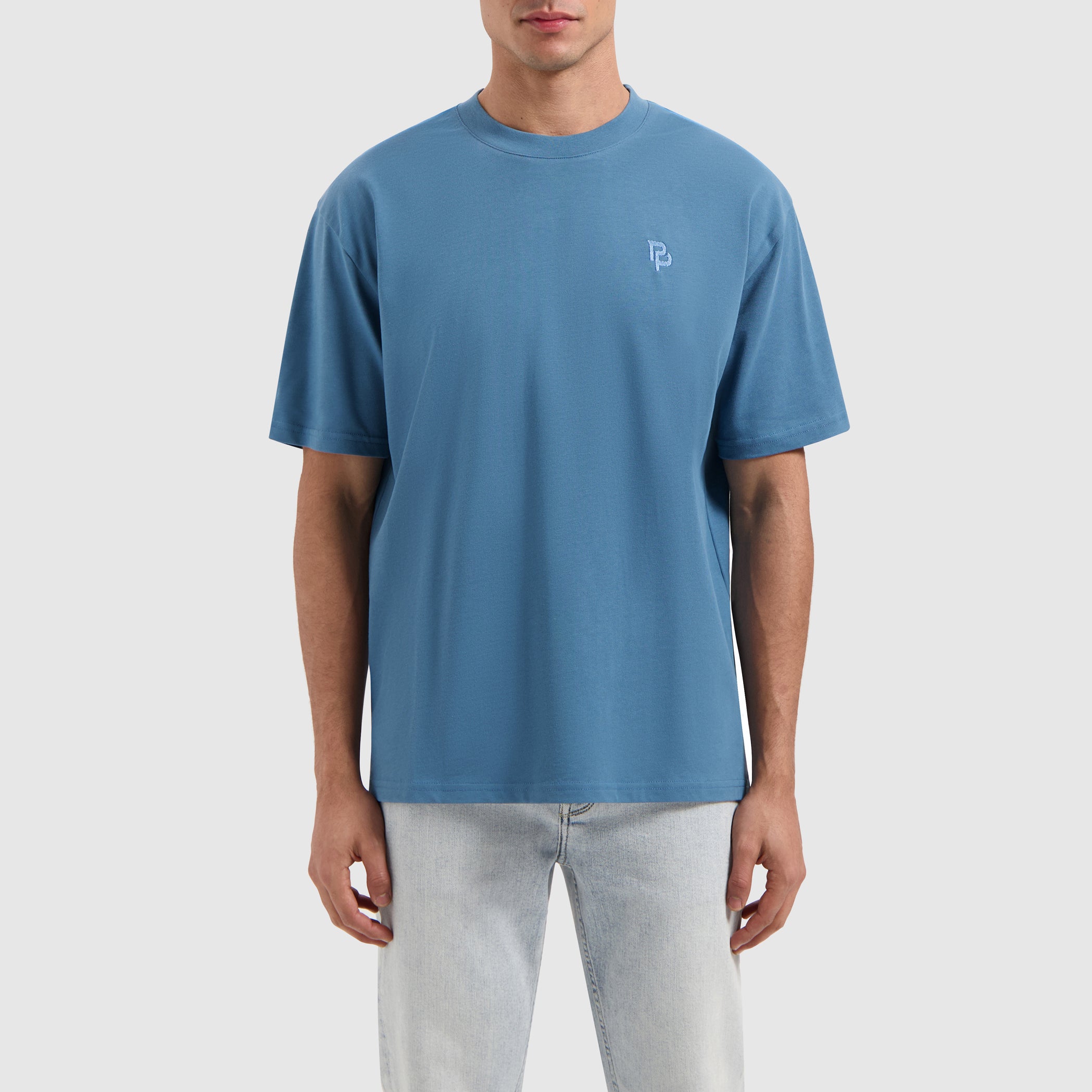 Essential Initials T-shirt | Mid Blue