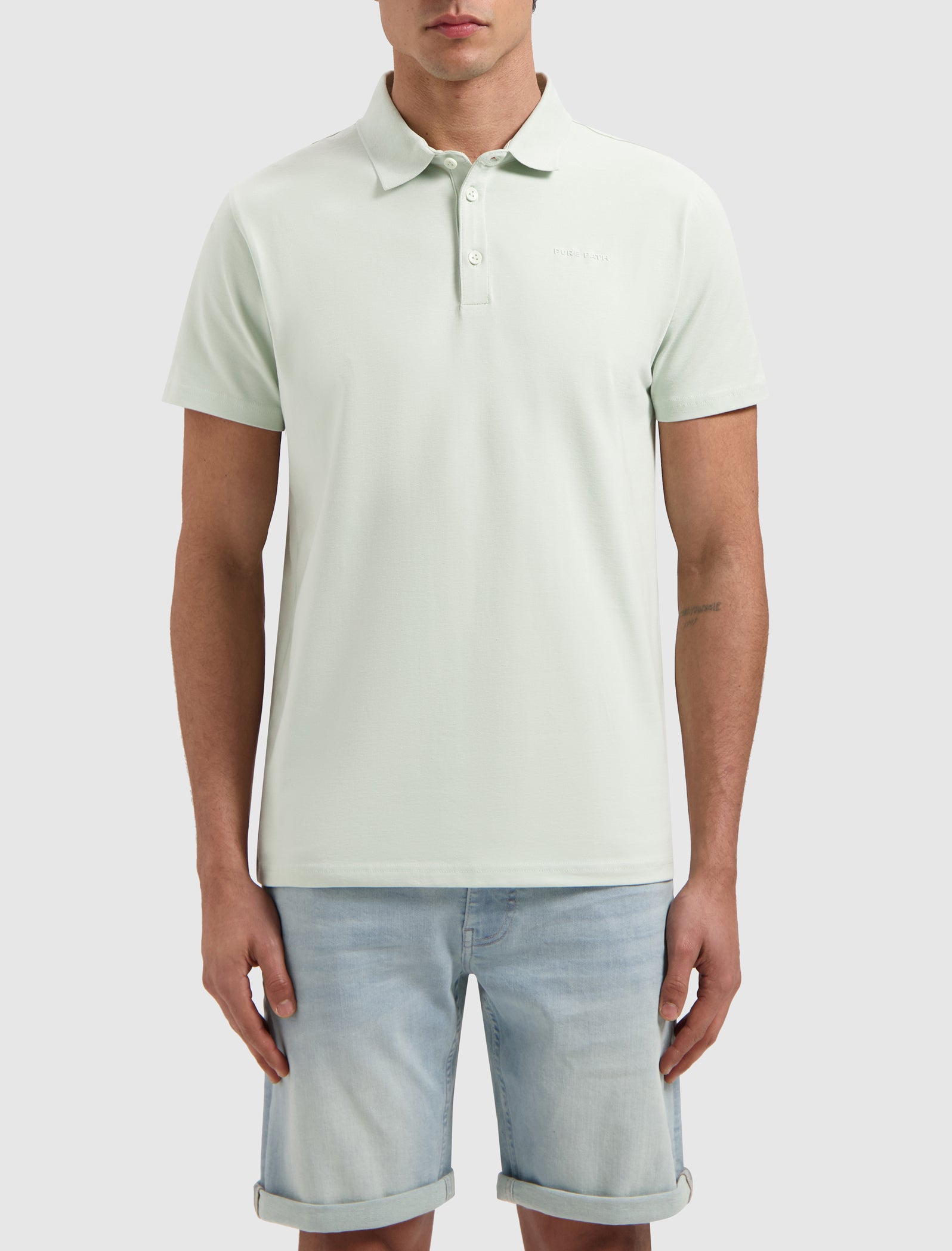 Essential Wordmark Polo | Light Green