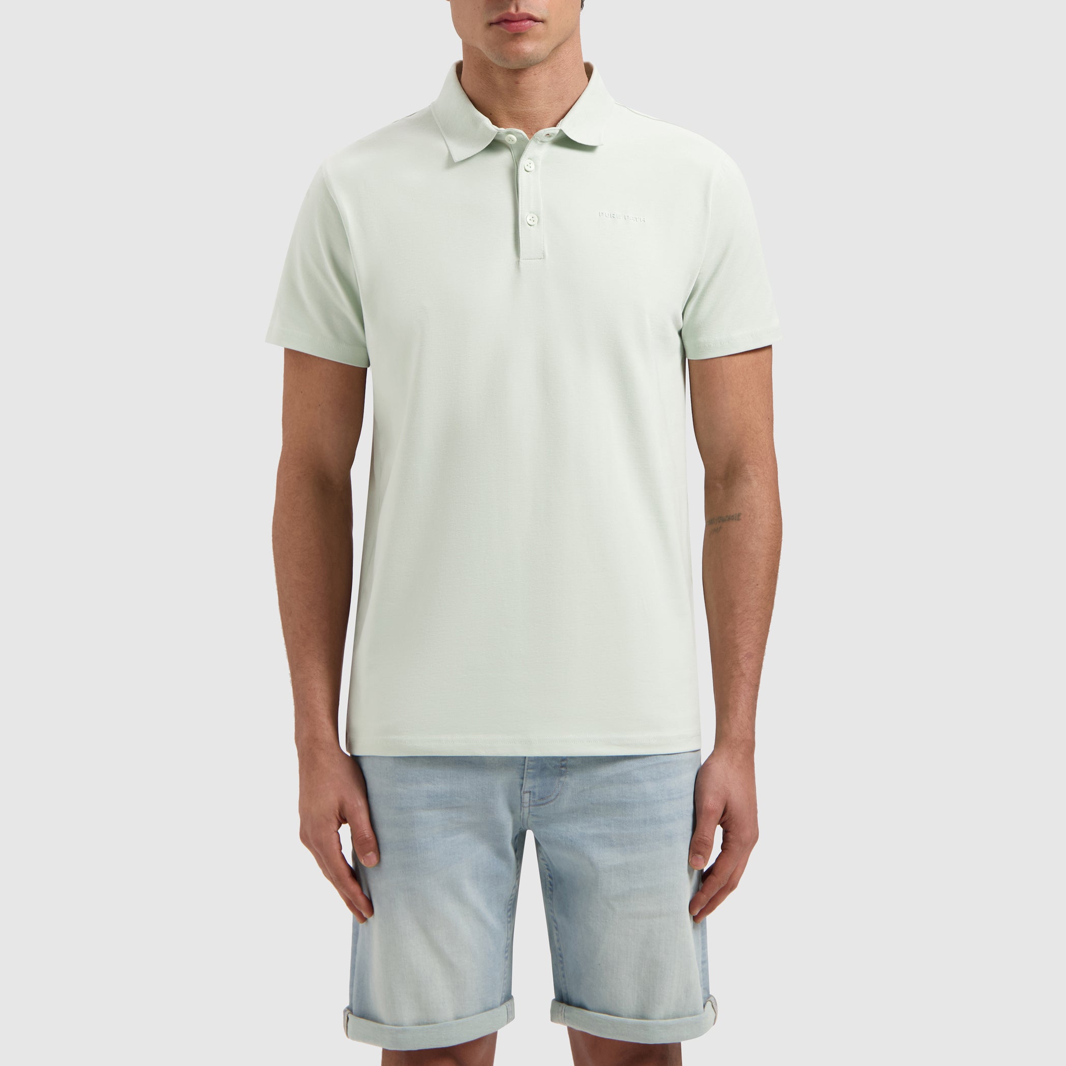 Essential Wordmark Polo | Light Green