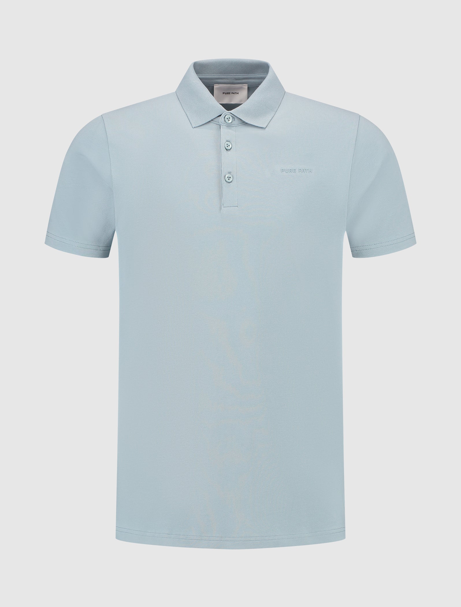 Essential Wordmark Polo | Blue Grey