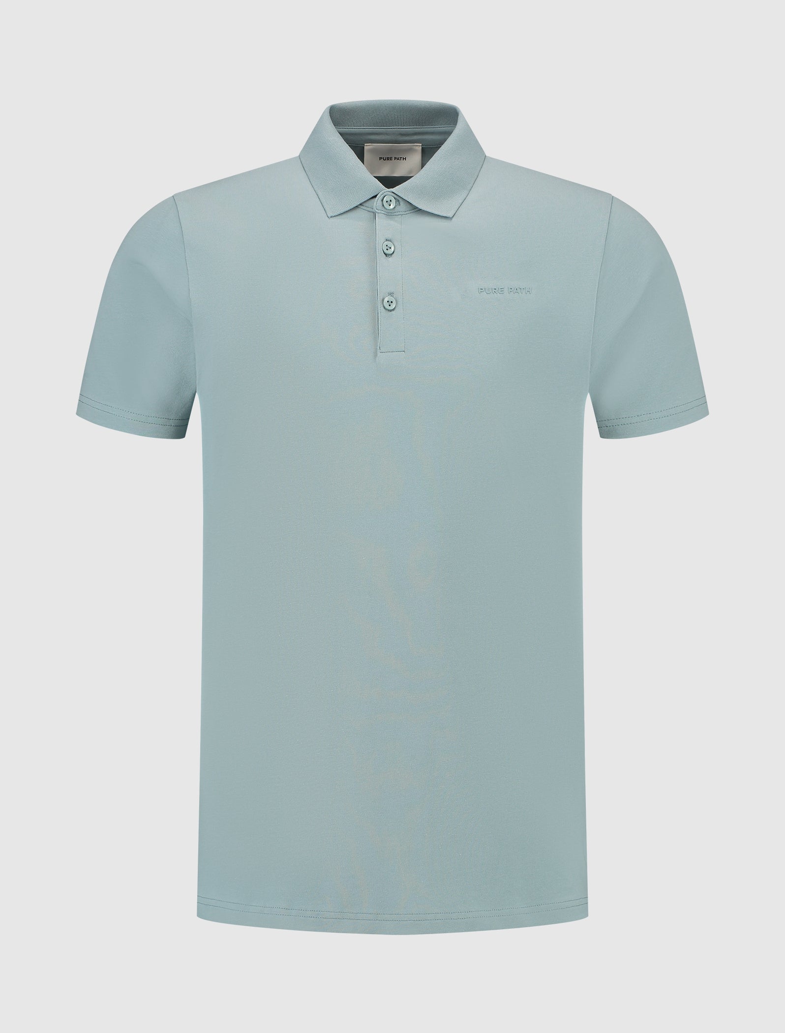 Essential Wordmark Polo | Blue Grey