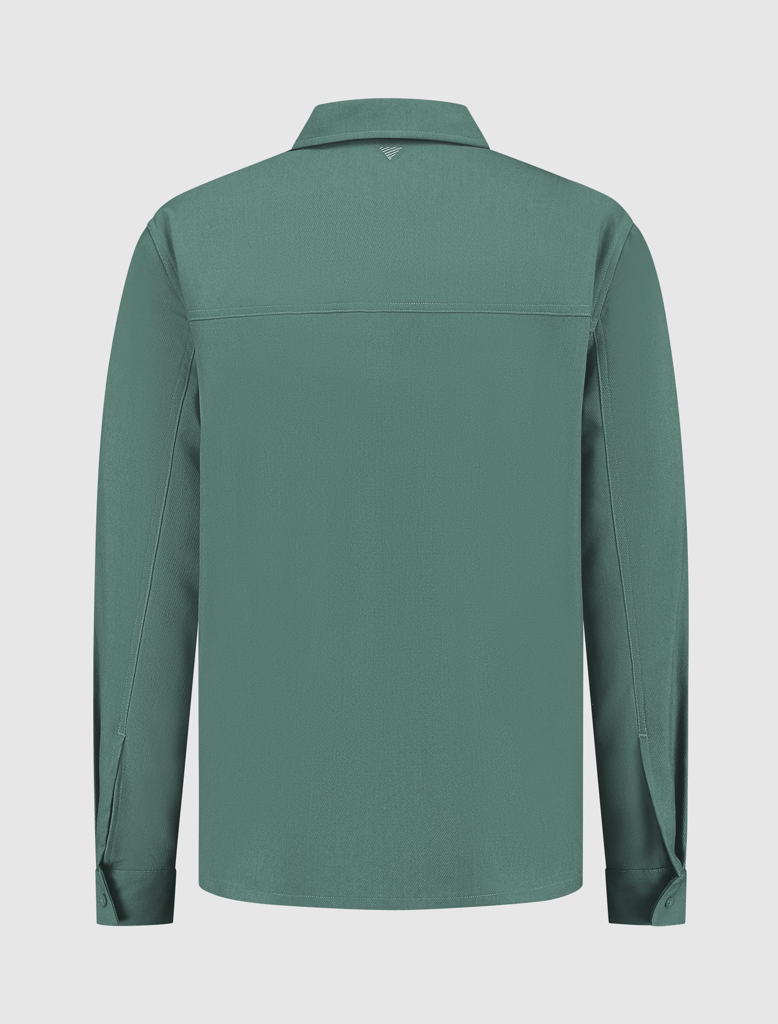 Cursive Embroidery Shirt | Faded Green