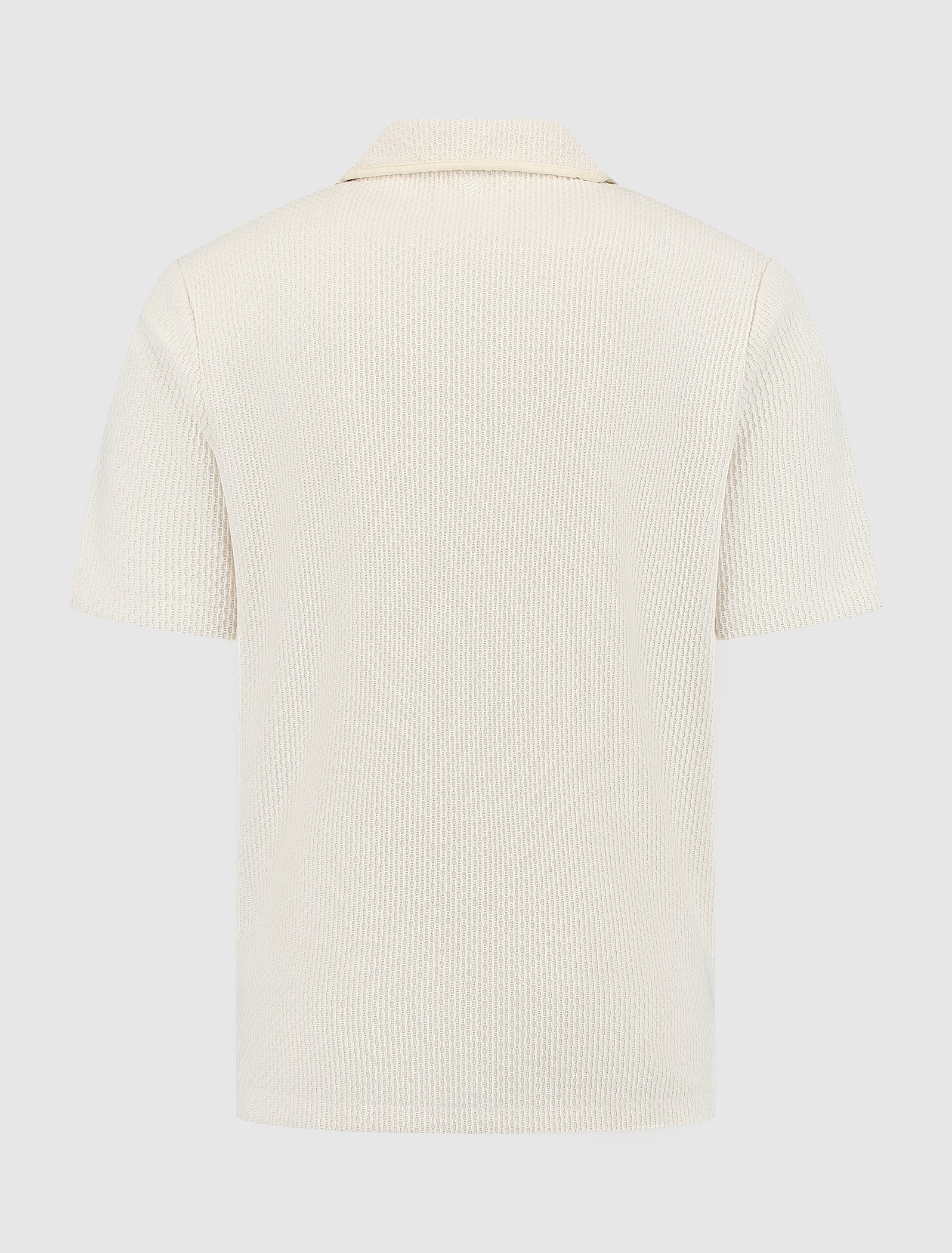 Short Sleeve Honeycomb Shirt | Ecru