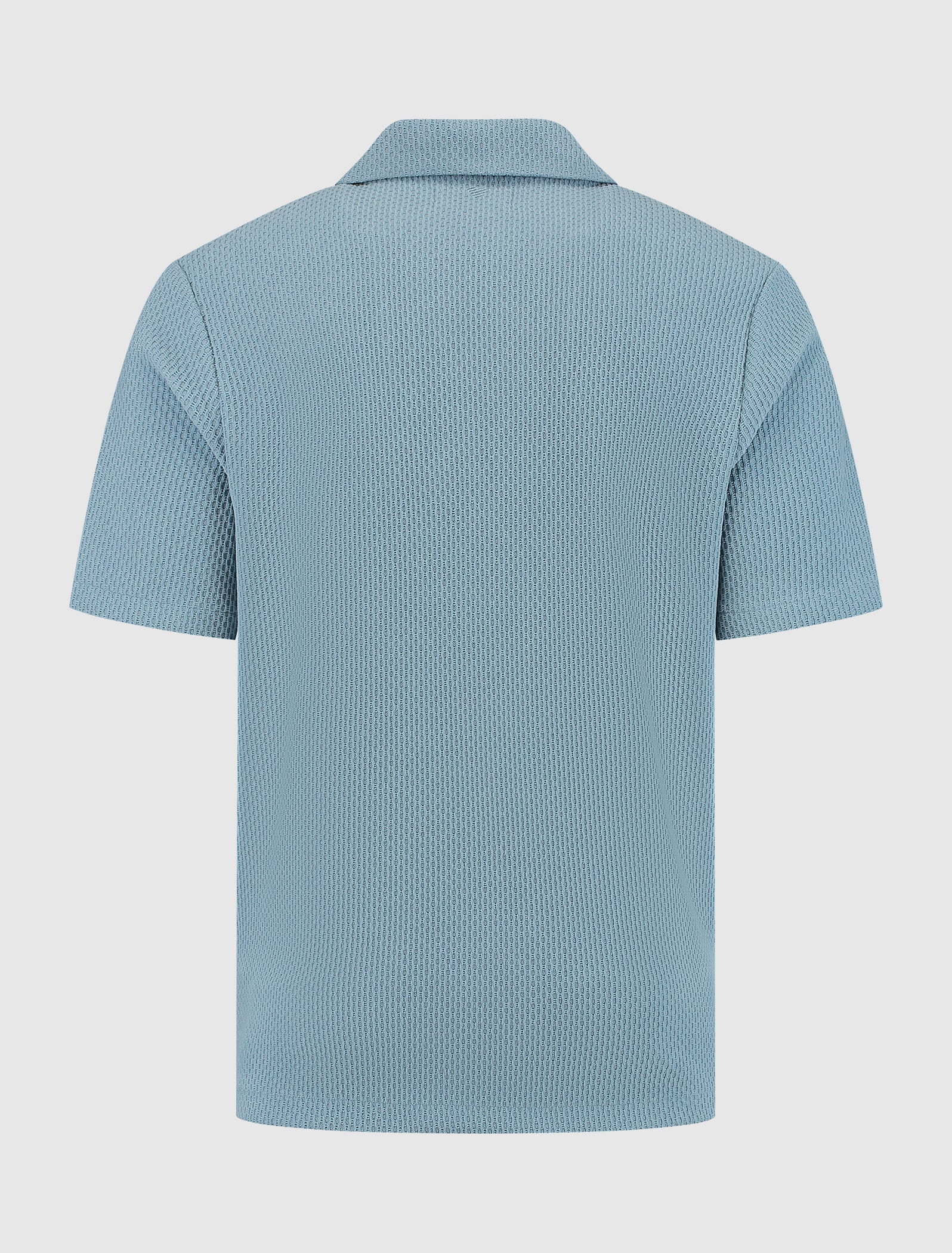 Short Sleeve Honeycomb Shirt | Blue Grey