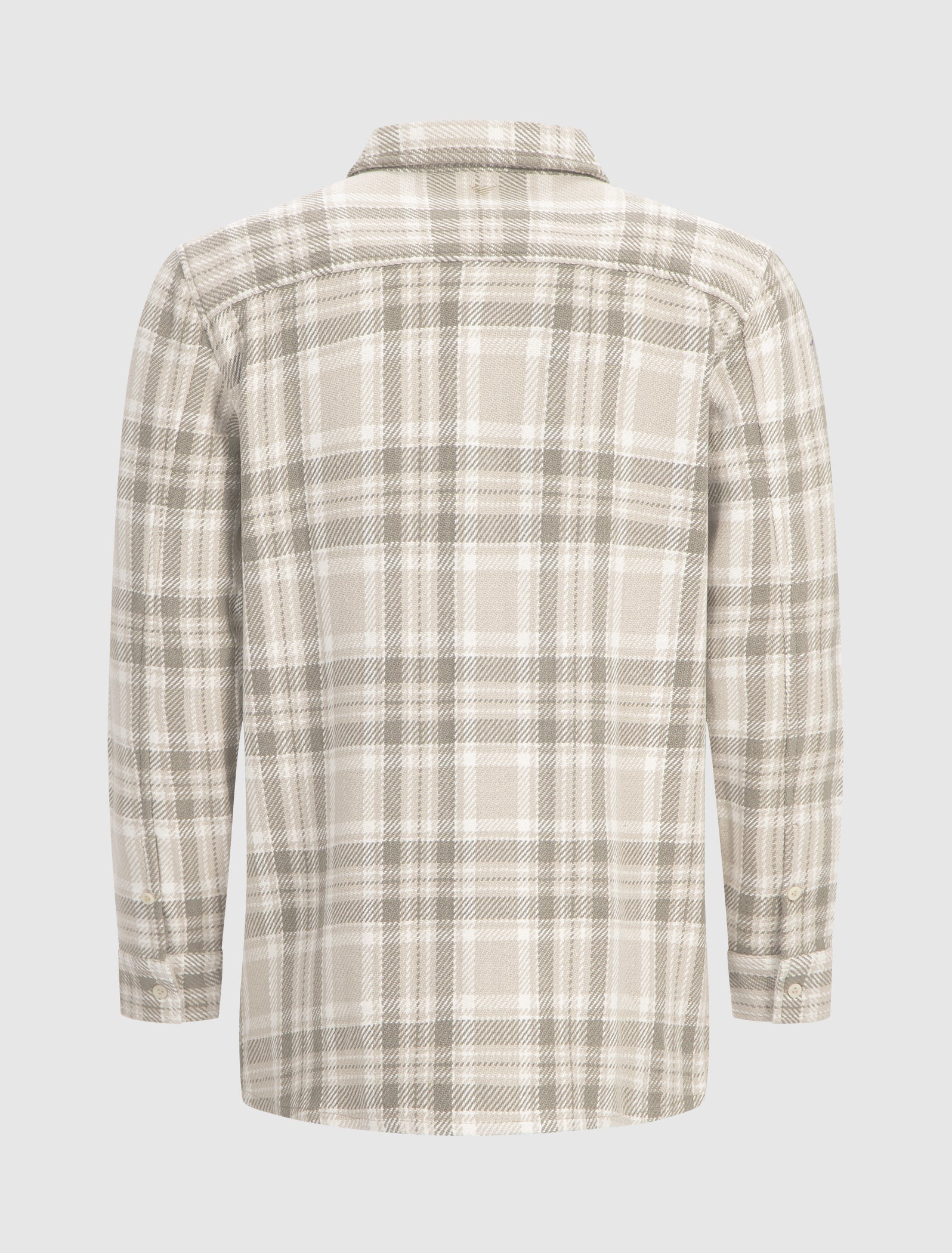 Heavy Twill Checked Shirt | Sand