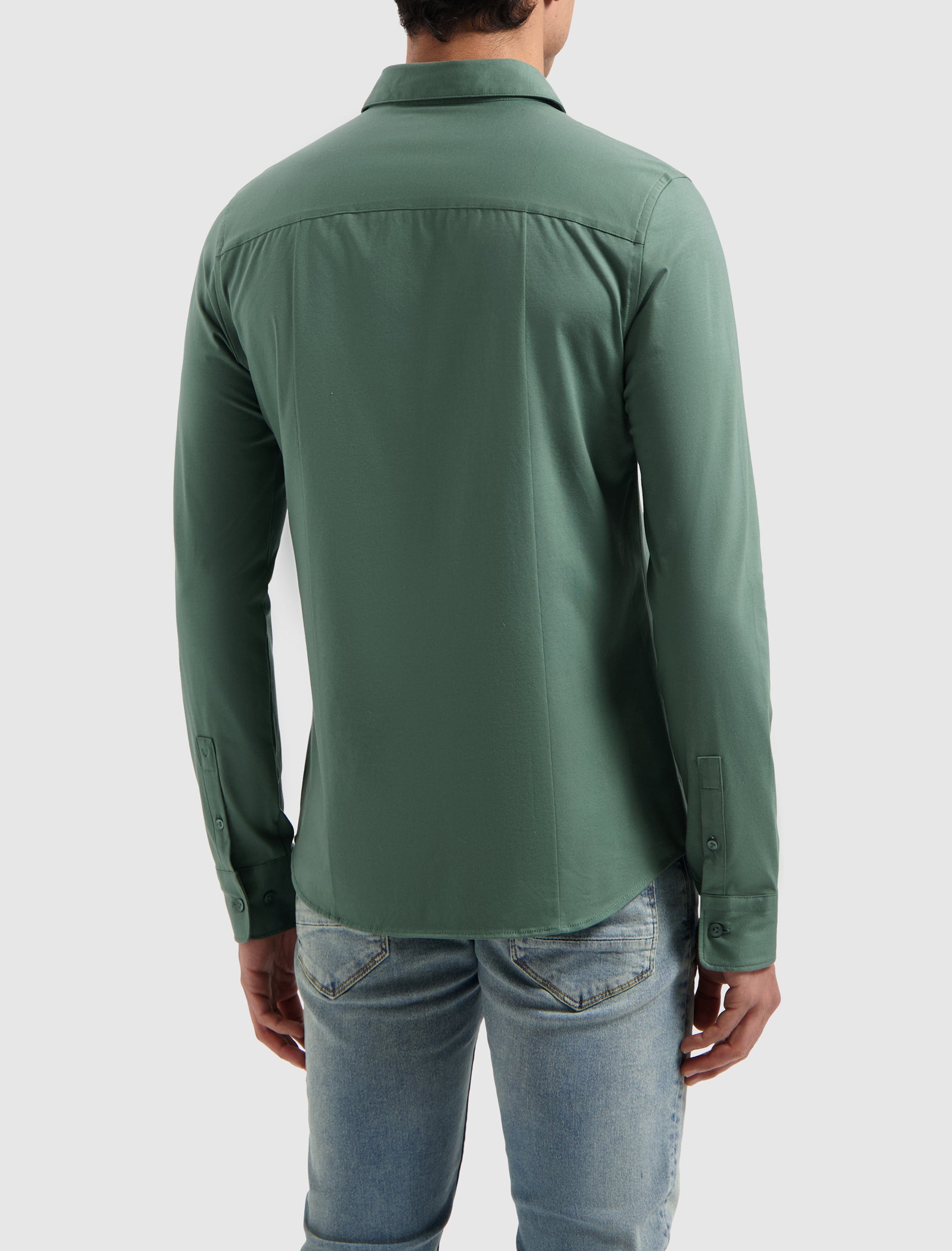 Essential Jersey Shirt | Faded Green