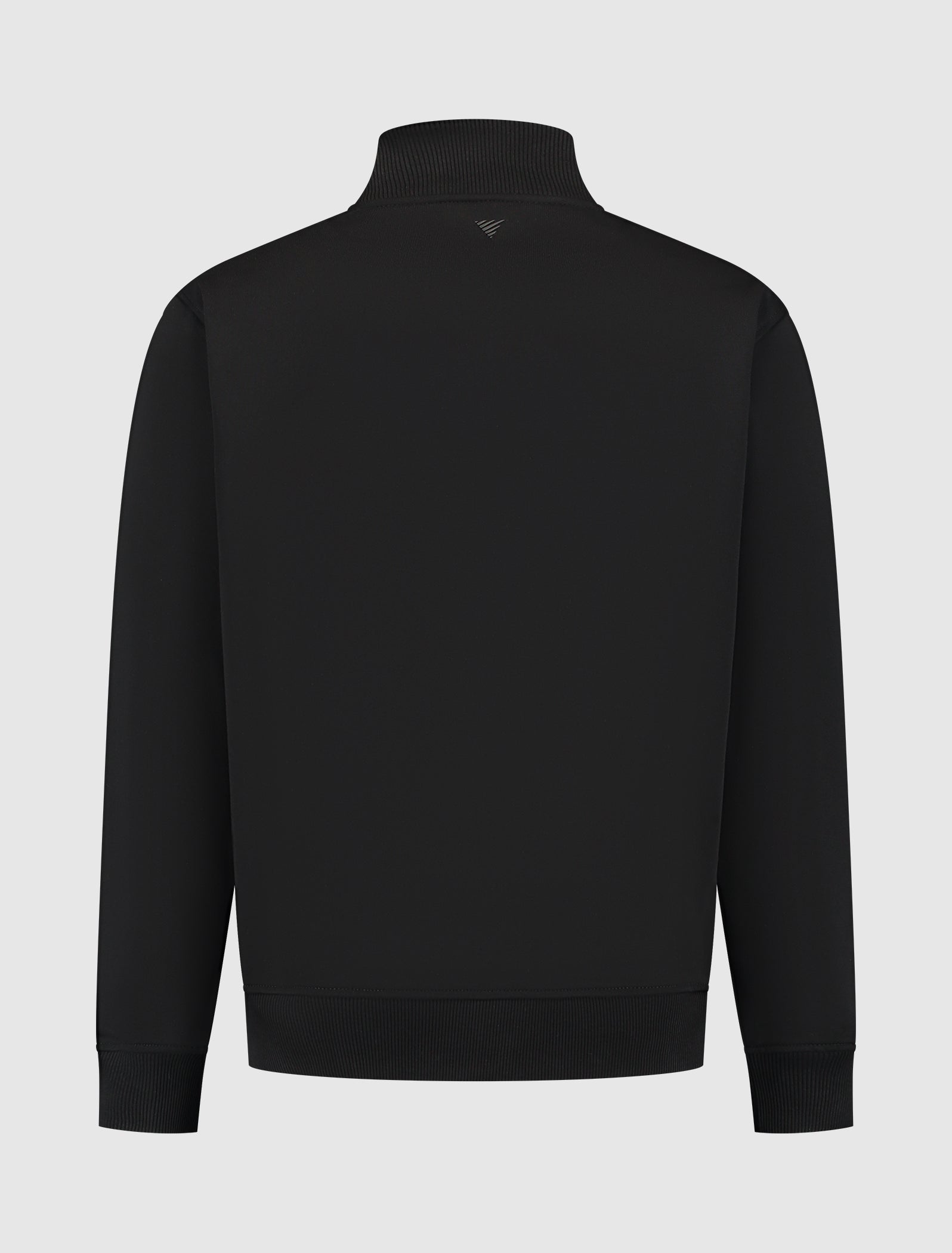 Stand-Up Collar Zip Sweater | Black