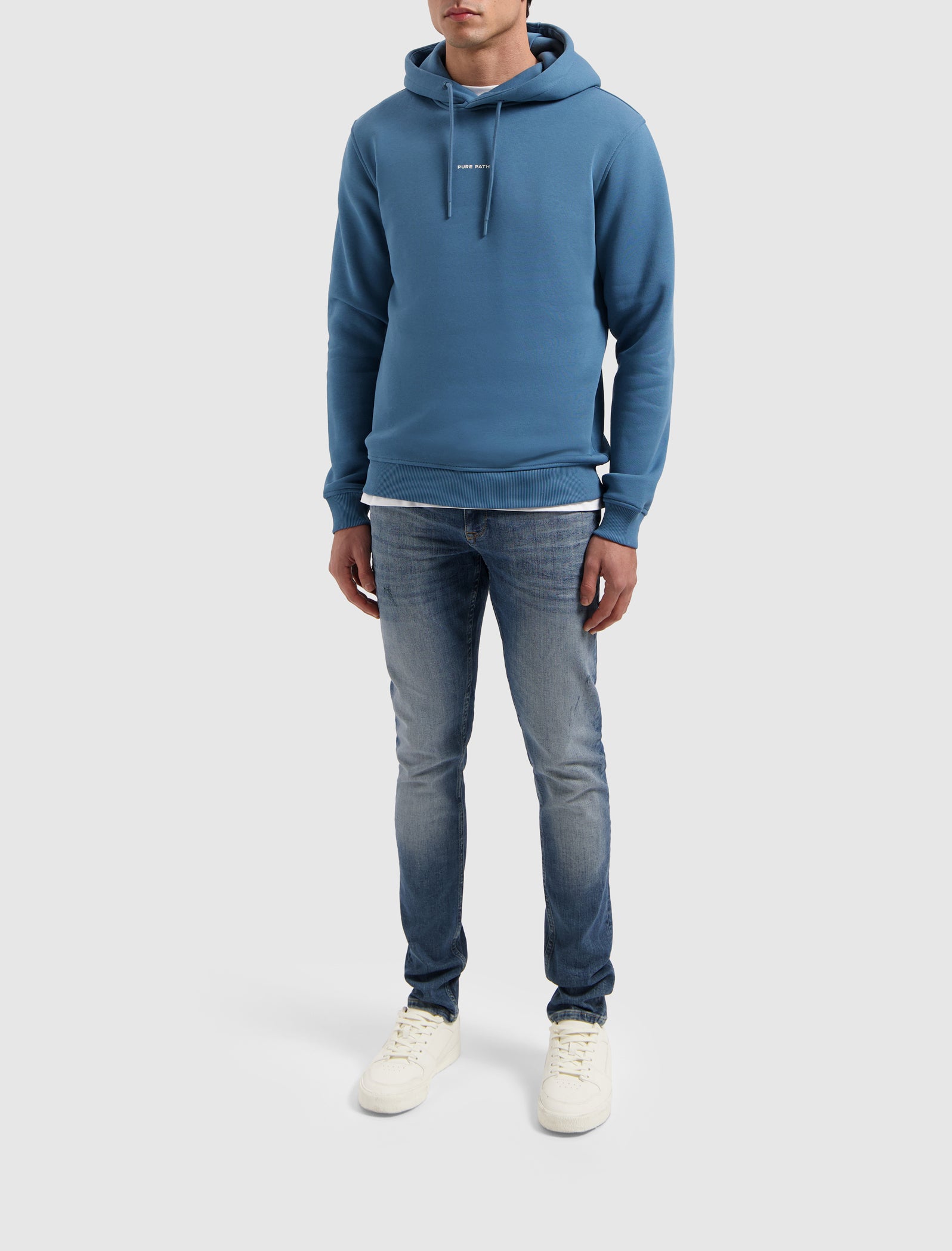 Essential Logo Hoodie | Mid Blue