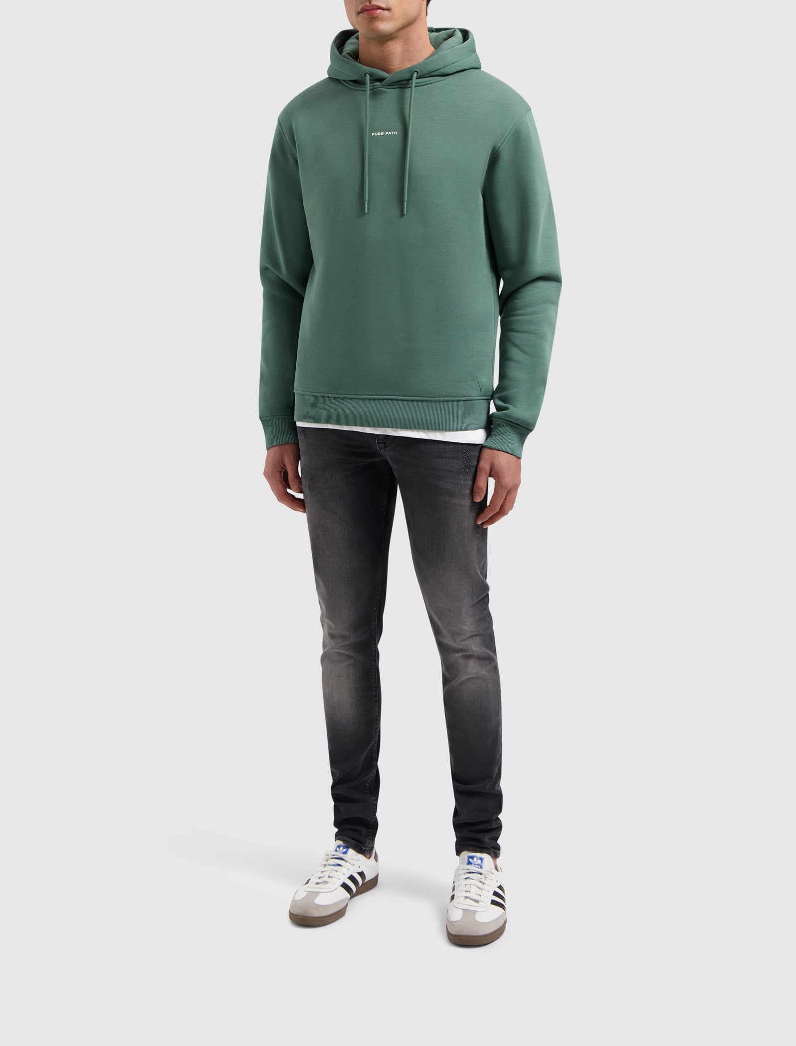 Essential Logo Hoodie | Faded Green