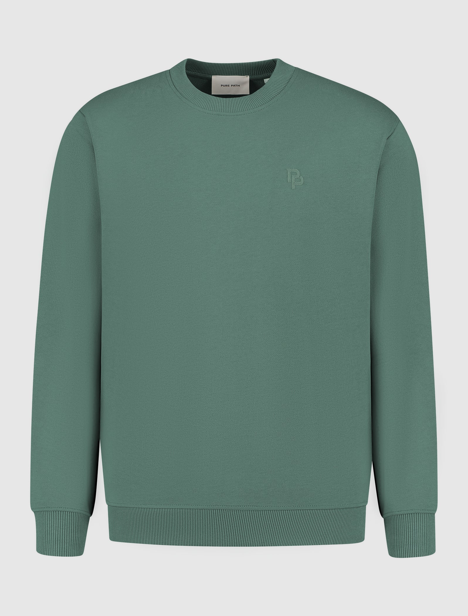 Essential Initials Sweater | Faded Green