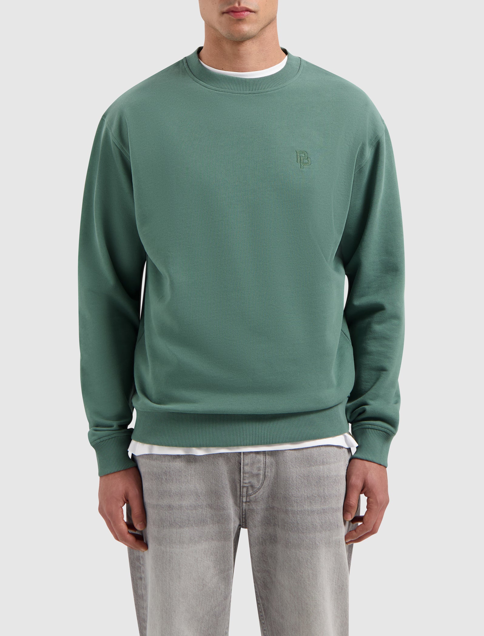 Essential Initials Sweater | Faded Green