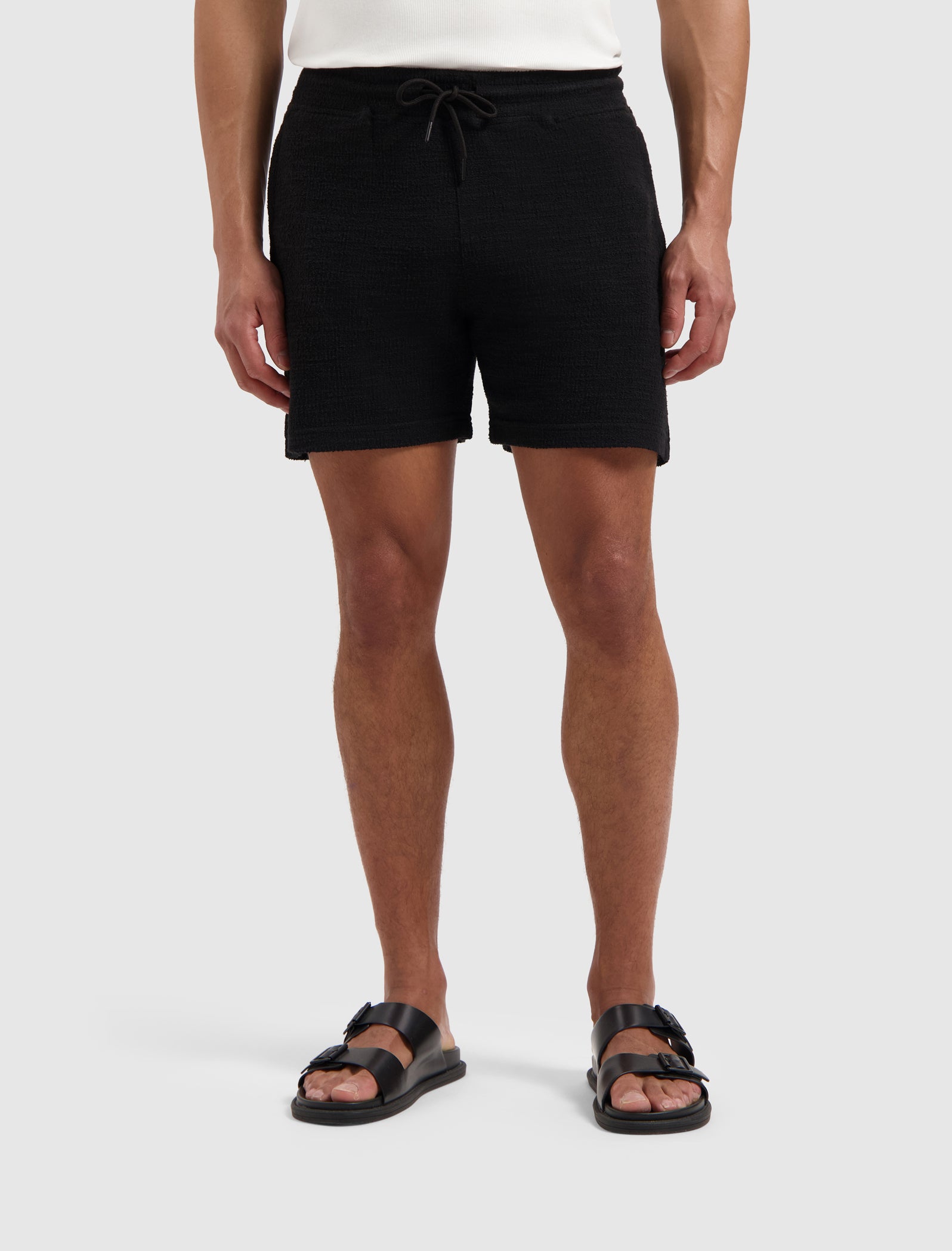 Bouclé Shorts | Black