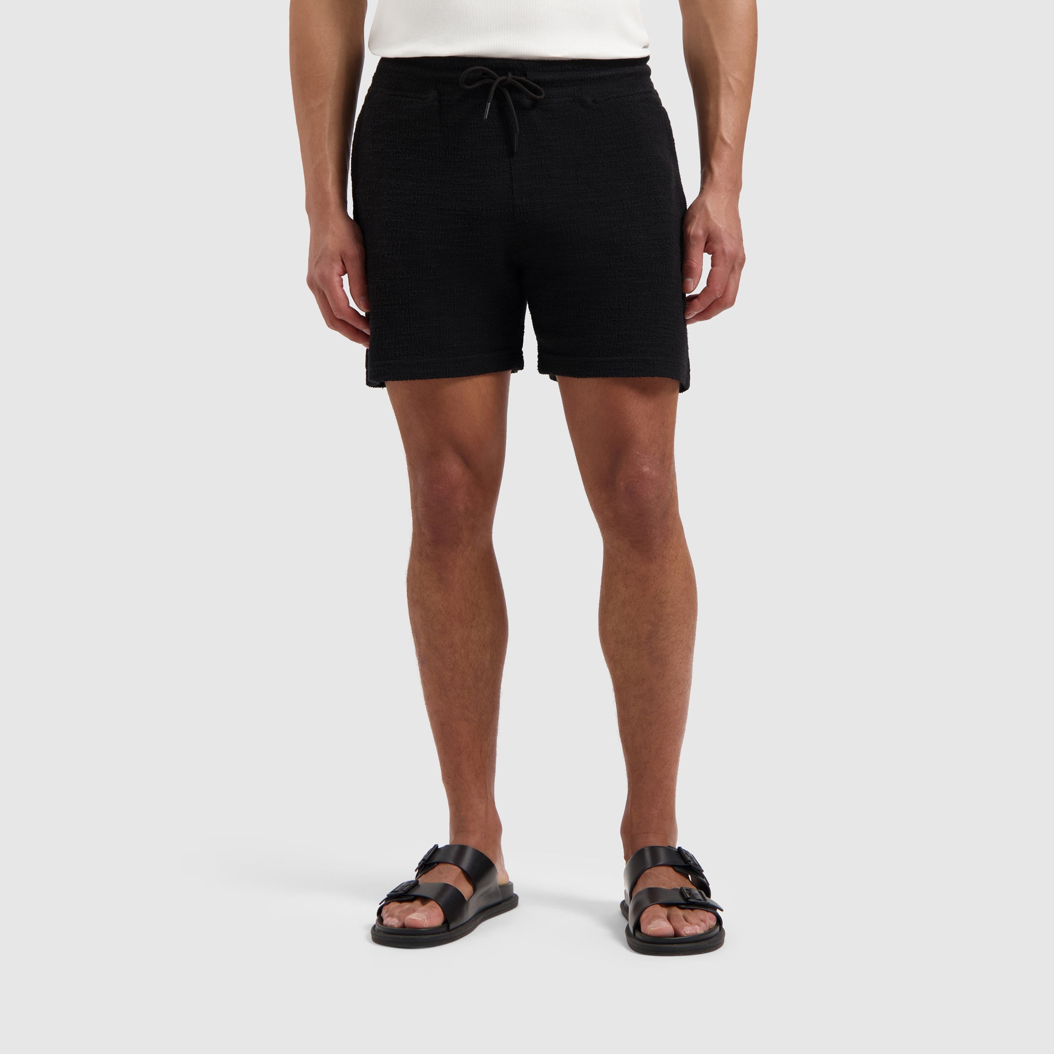 Bouclé Shorts | Black