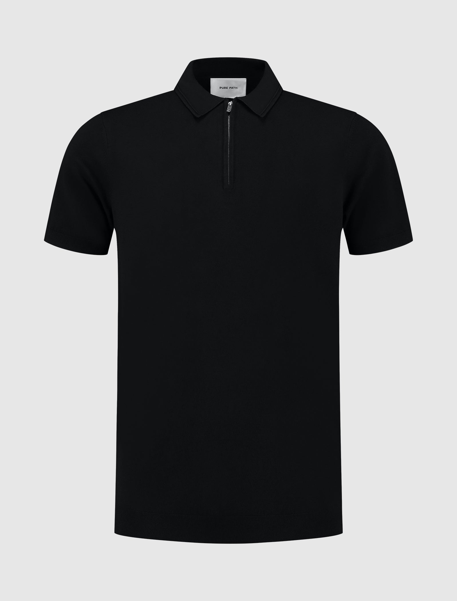 Half-zip Knitwear Polo | Black